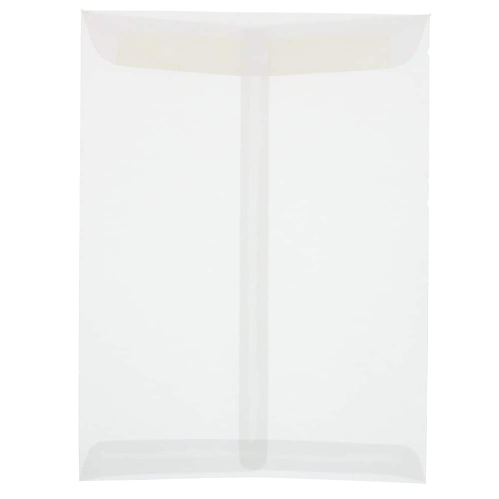 JAM Paper 9&#x22; x 12&#x22; Translucent Clear Vellum Envelopes