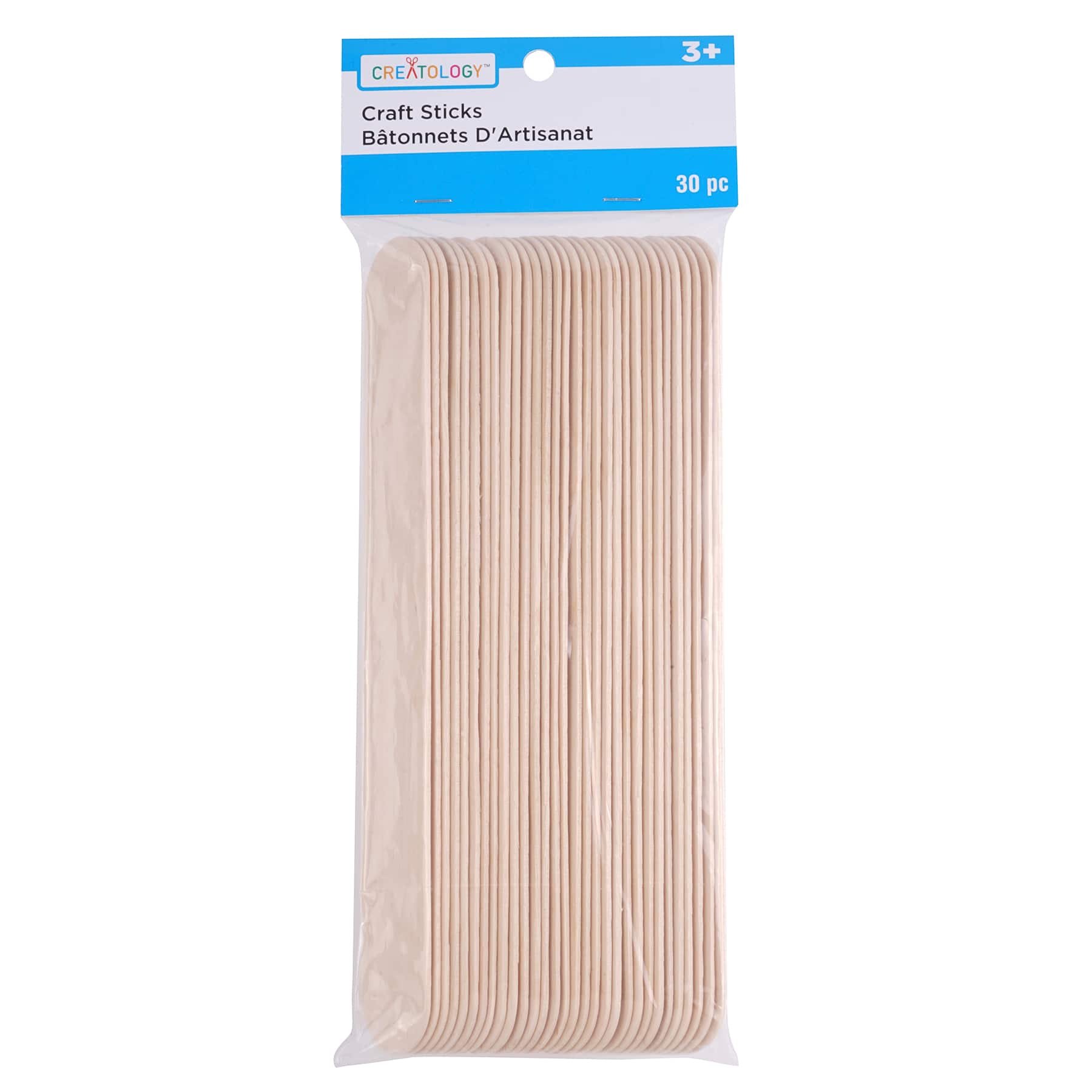 Hello Hobby Thin Wood Craft Sticks with Resealable Bag, 75-Pack