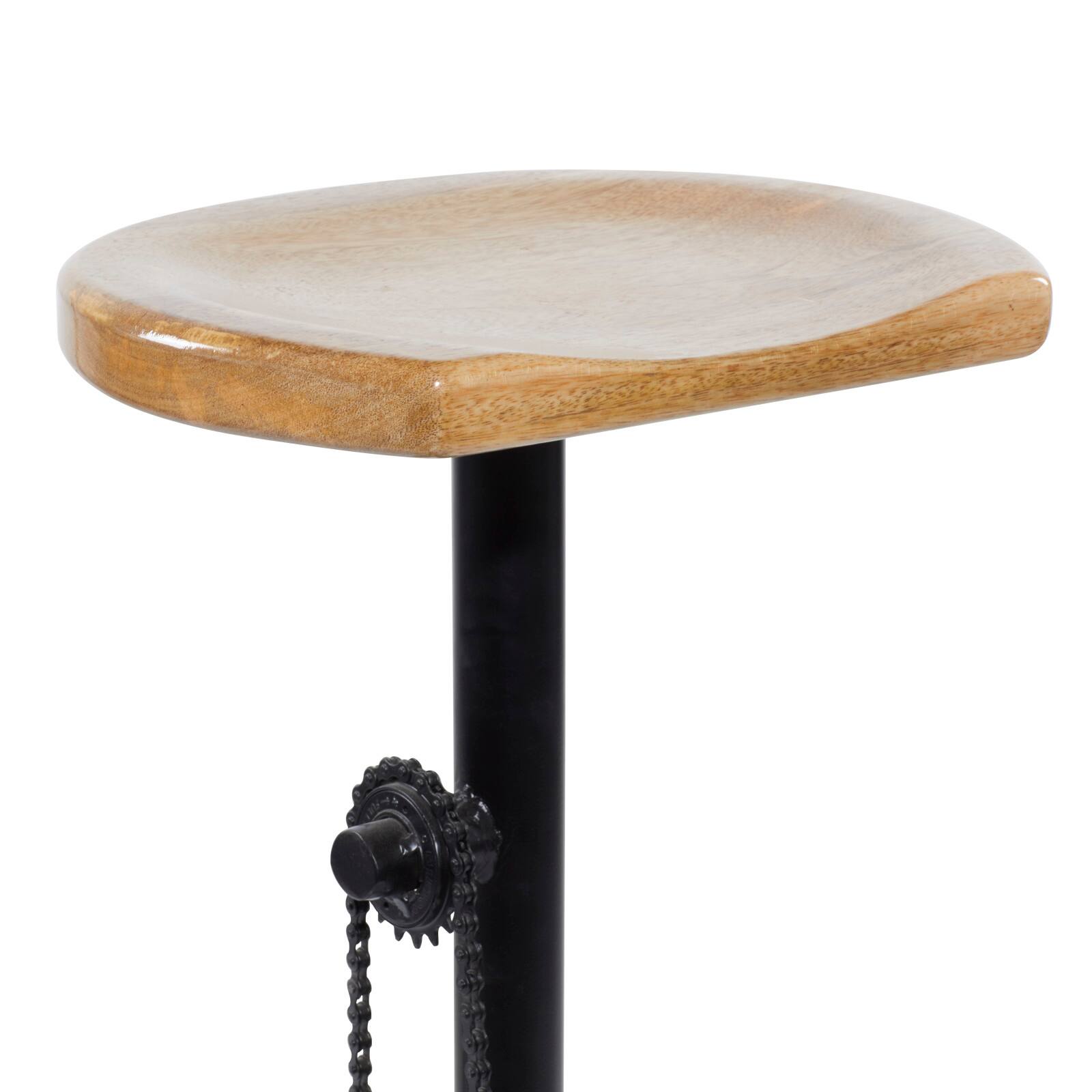 32&#x22; Brown Iron Industrial Bar Stool