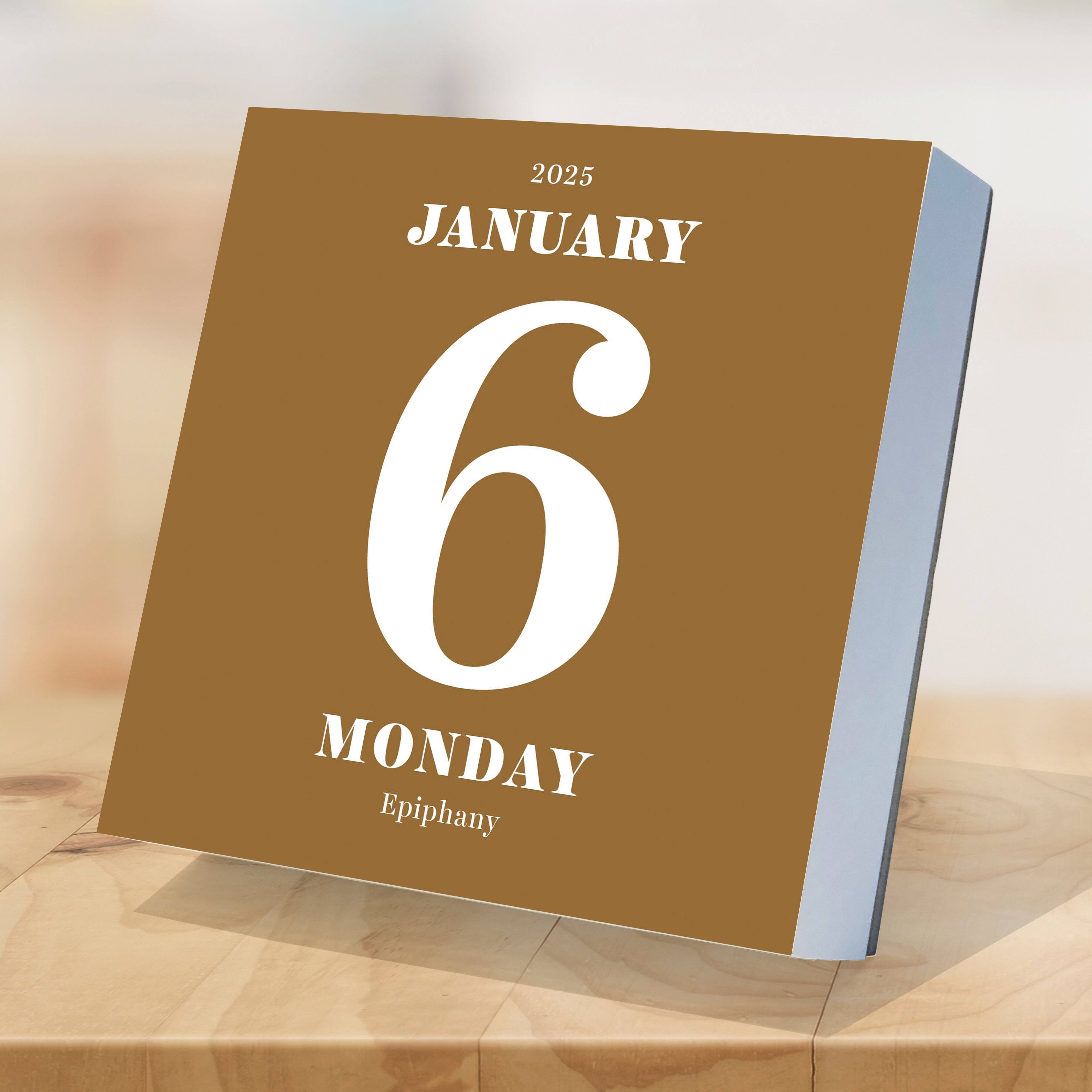 TF Publishing 2025 Big Print Daily Desktop Calendar