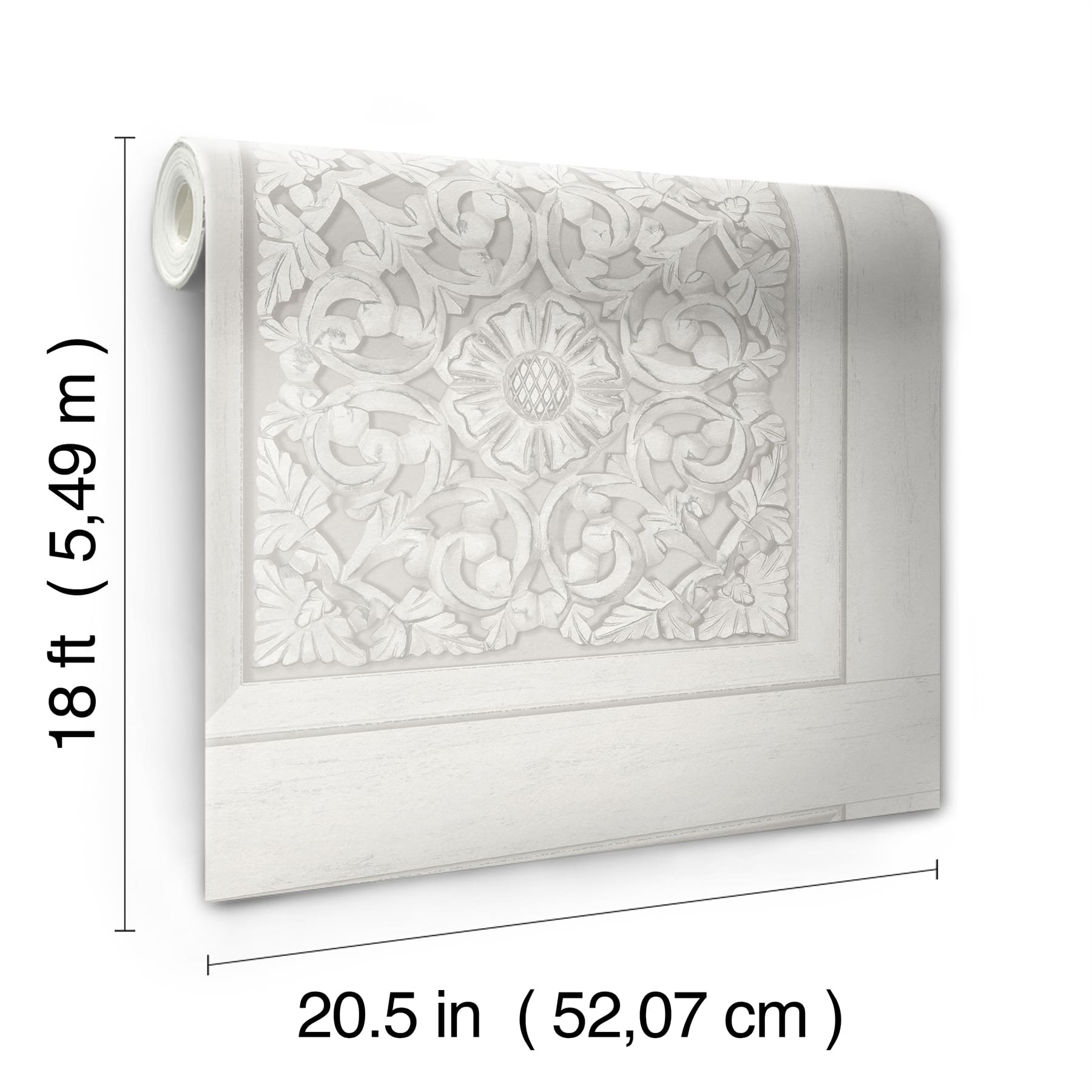 InHome Carved Floral Peel &#x26; Stick Wallpaper