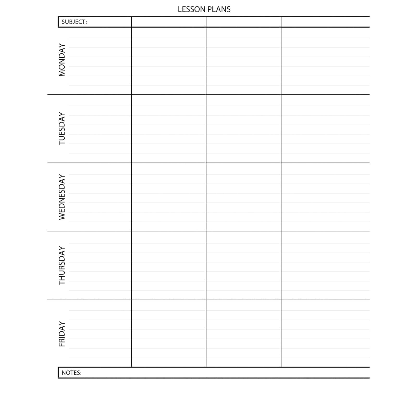 Blue Lesson Planner Book