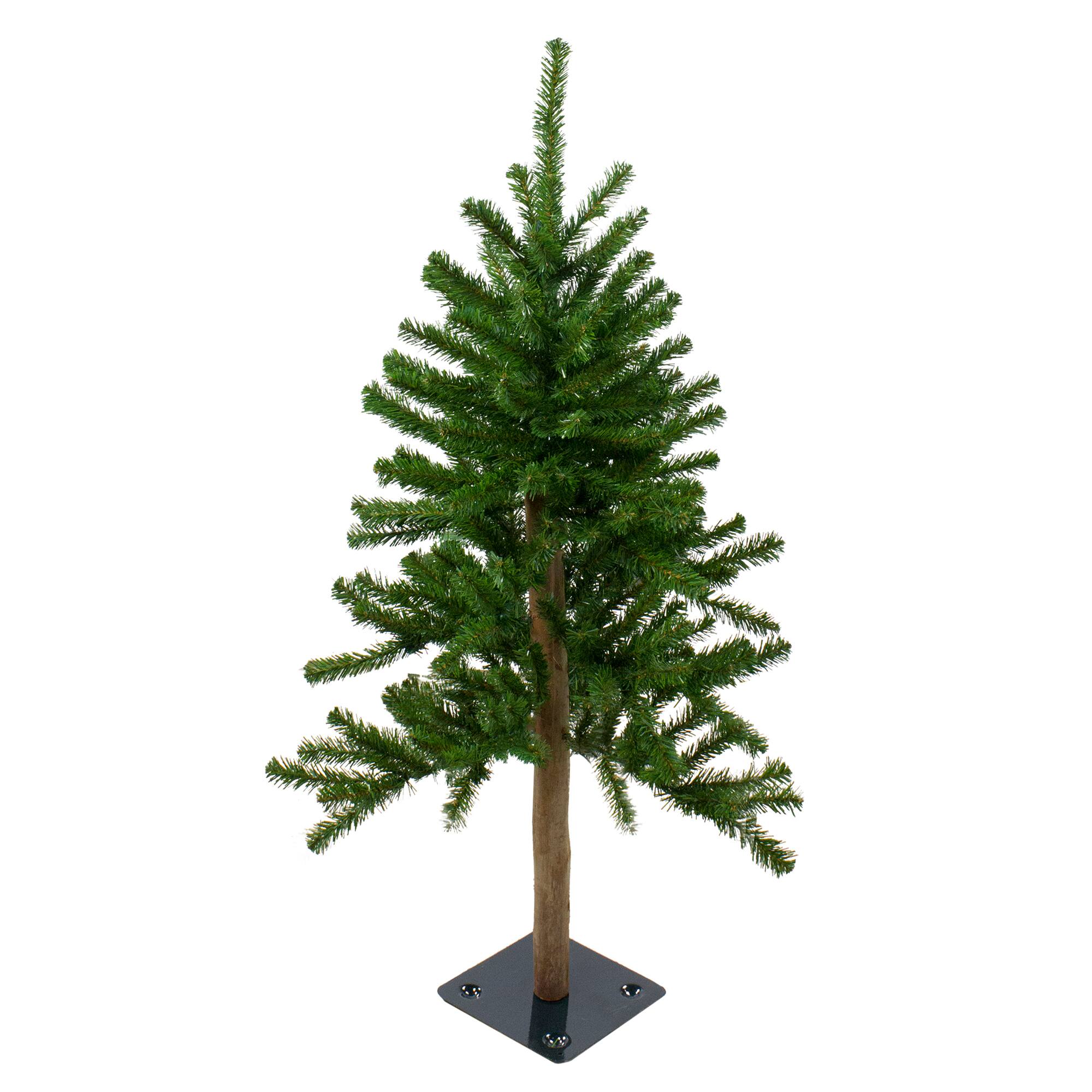 3ft. Pre-Lit Alpine Artificial Christmas Tree, Clear Lights