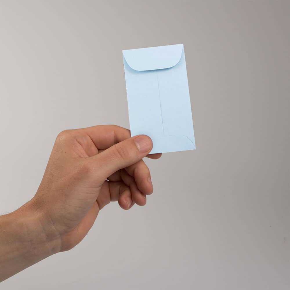 JAM Paper 2.5" x 4.25" Pastel Baby Blue Coin Business Envelopes, 50ct.