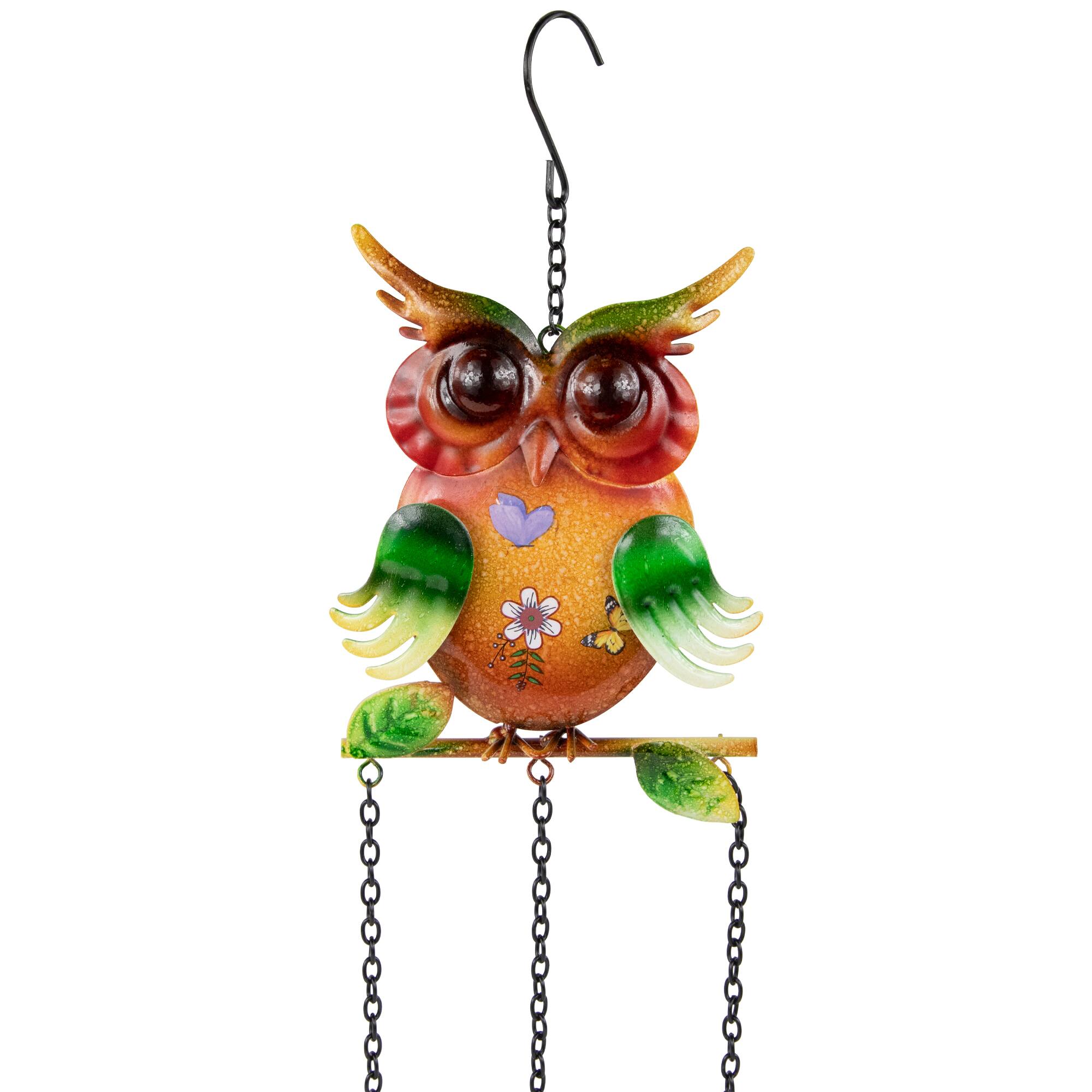 10" Metal Owl Outdoor Garden Windchime