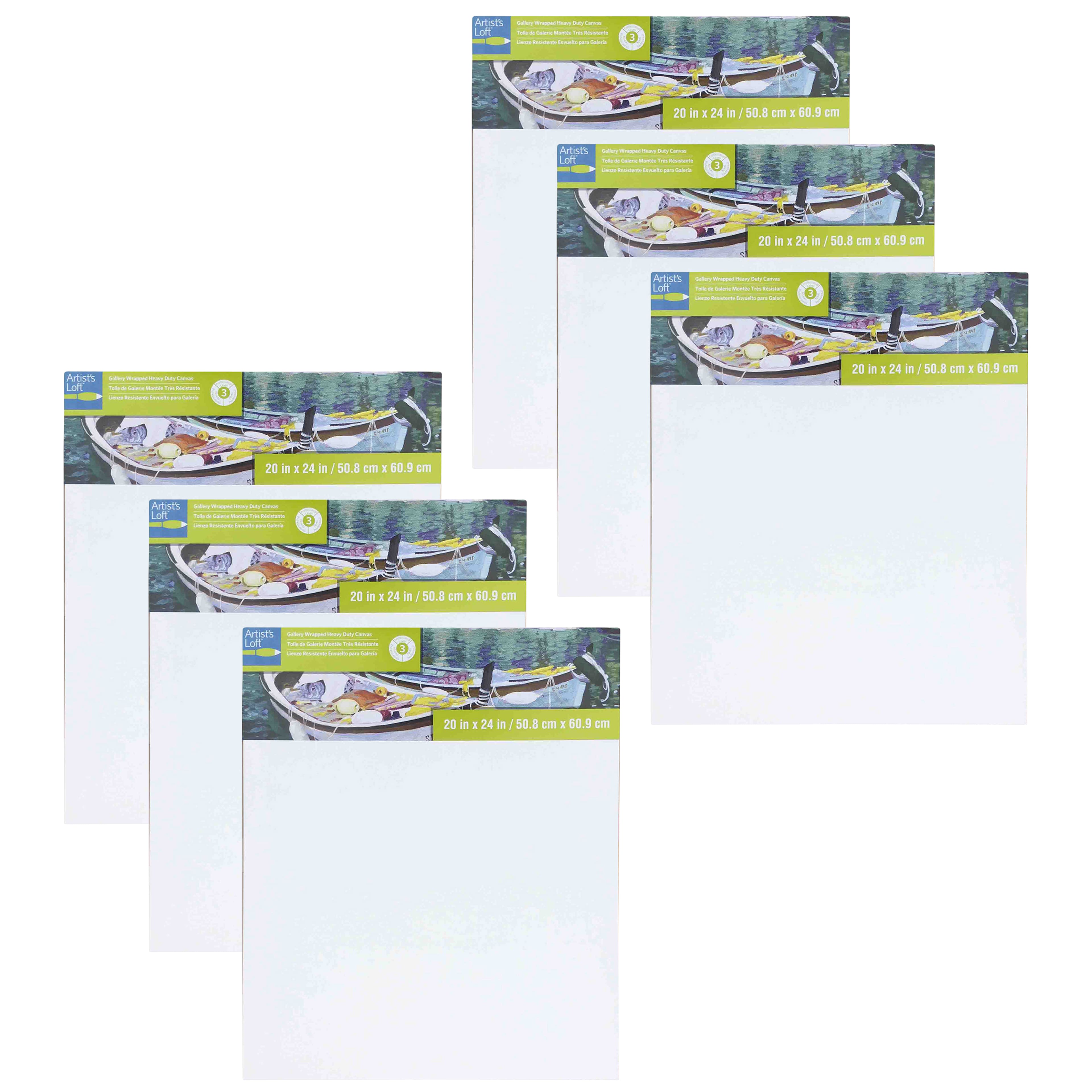 6 Pack: Level 3 Gallery Wrapped Heavy Duty Canvas by Artist's Loft®