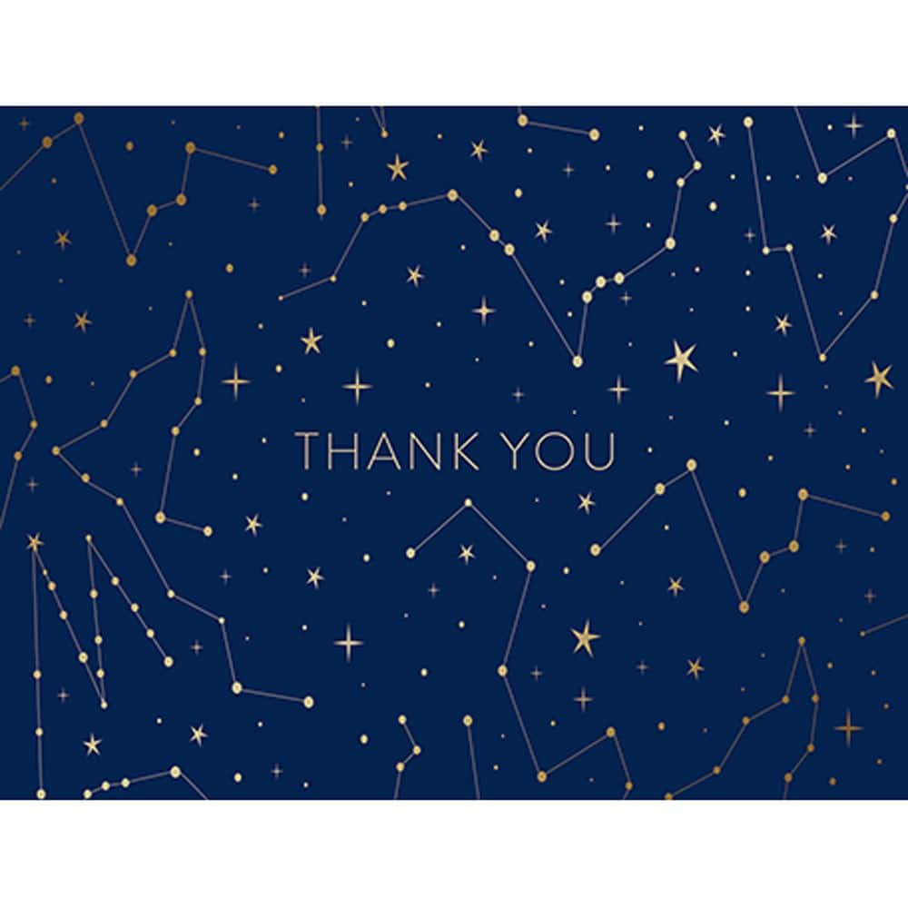 Constellations thank you cards pack of 10