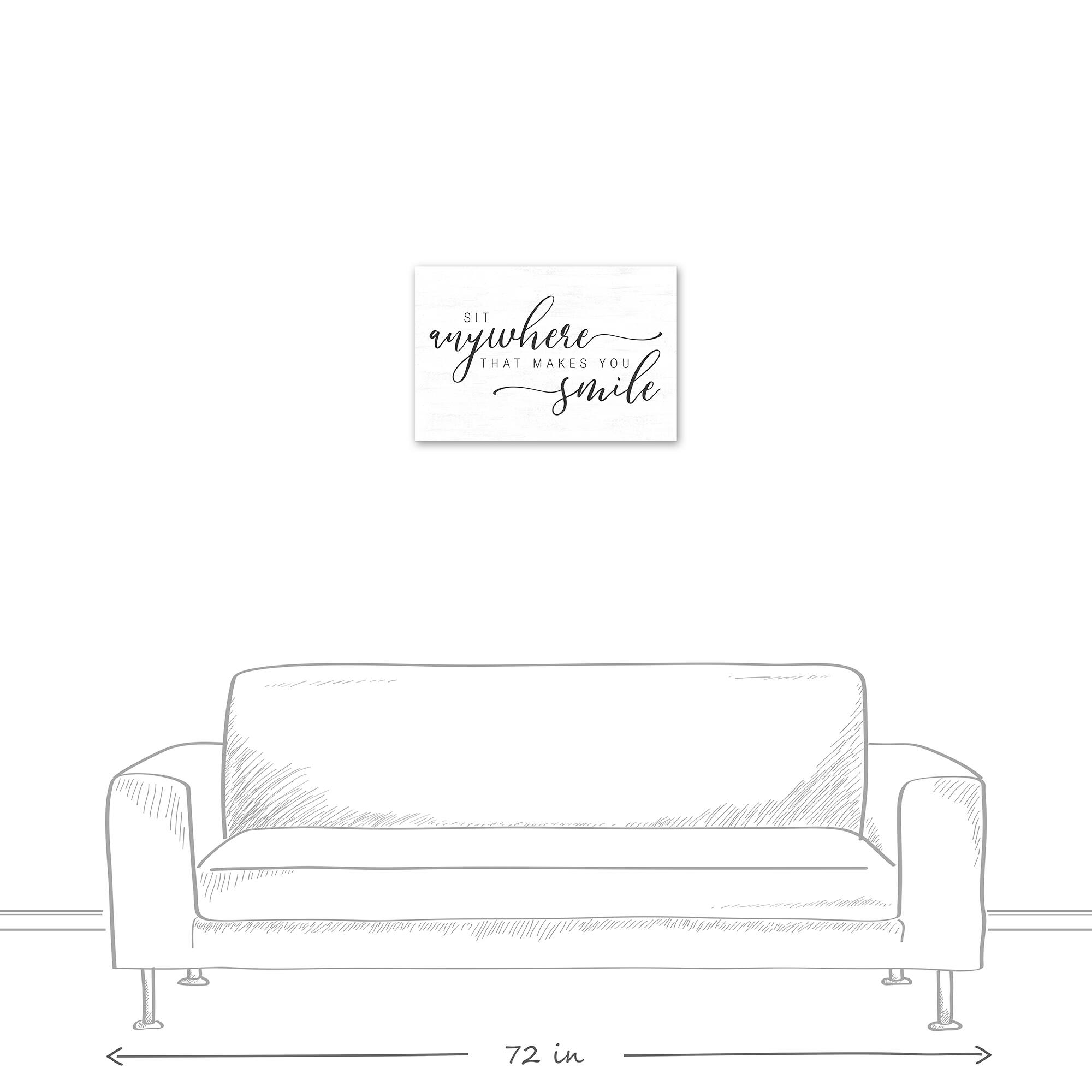 Sit Anywhere 24" x 16" Canvas Wall Art