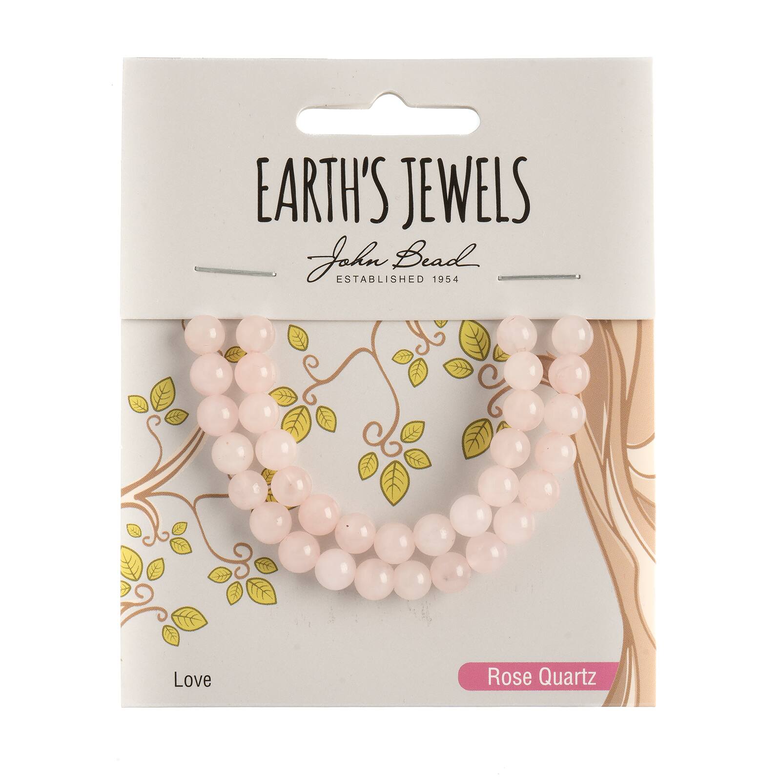 John Bead Earth's Jewels Natural Stone Round Beads, 6mm