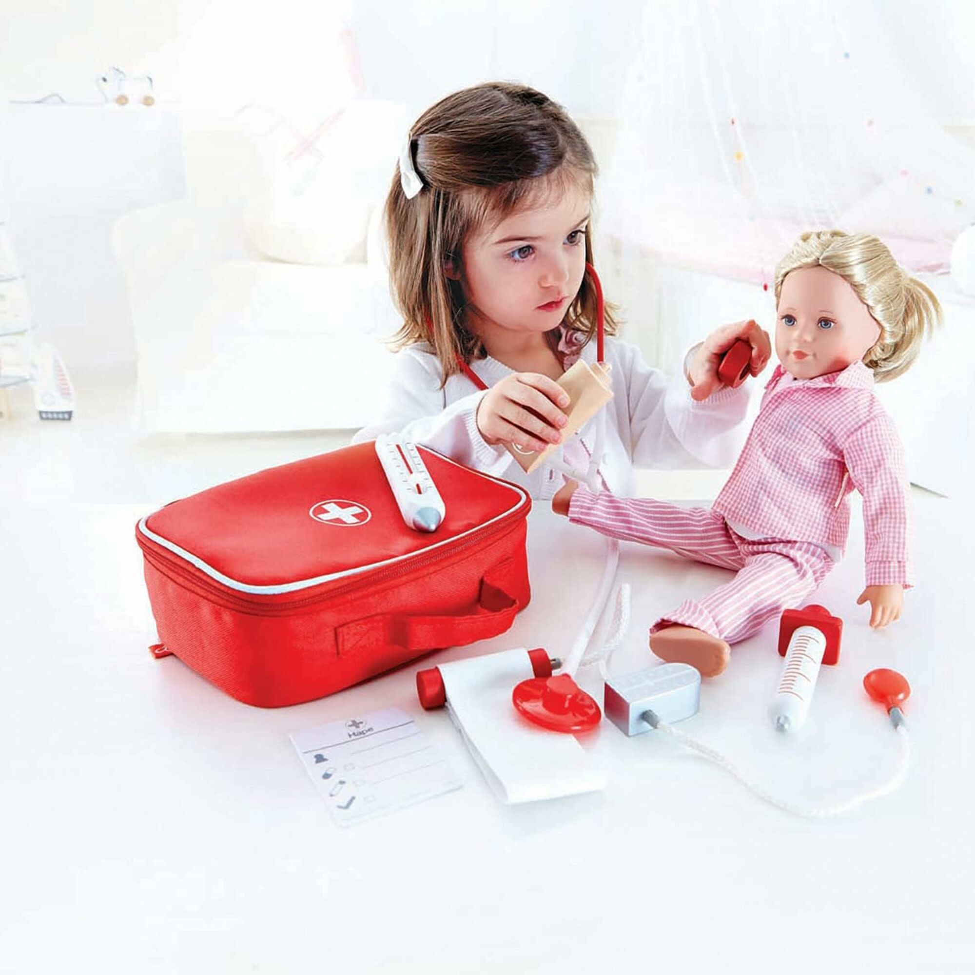 Hape Red Doctor on Call Wooden Playset