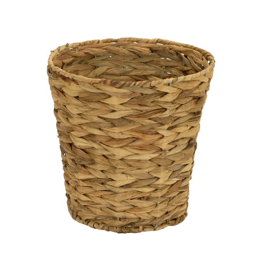 Household Essentials 10" Woven Natural Hyacinth Waste Basket