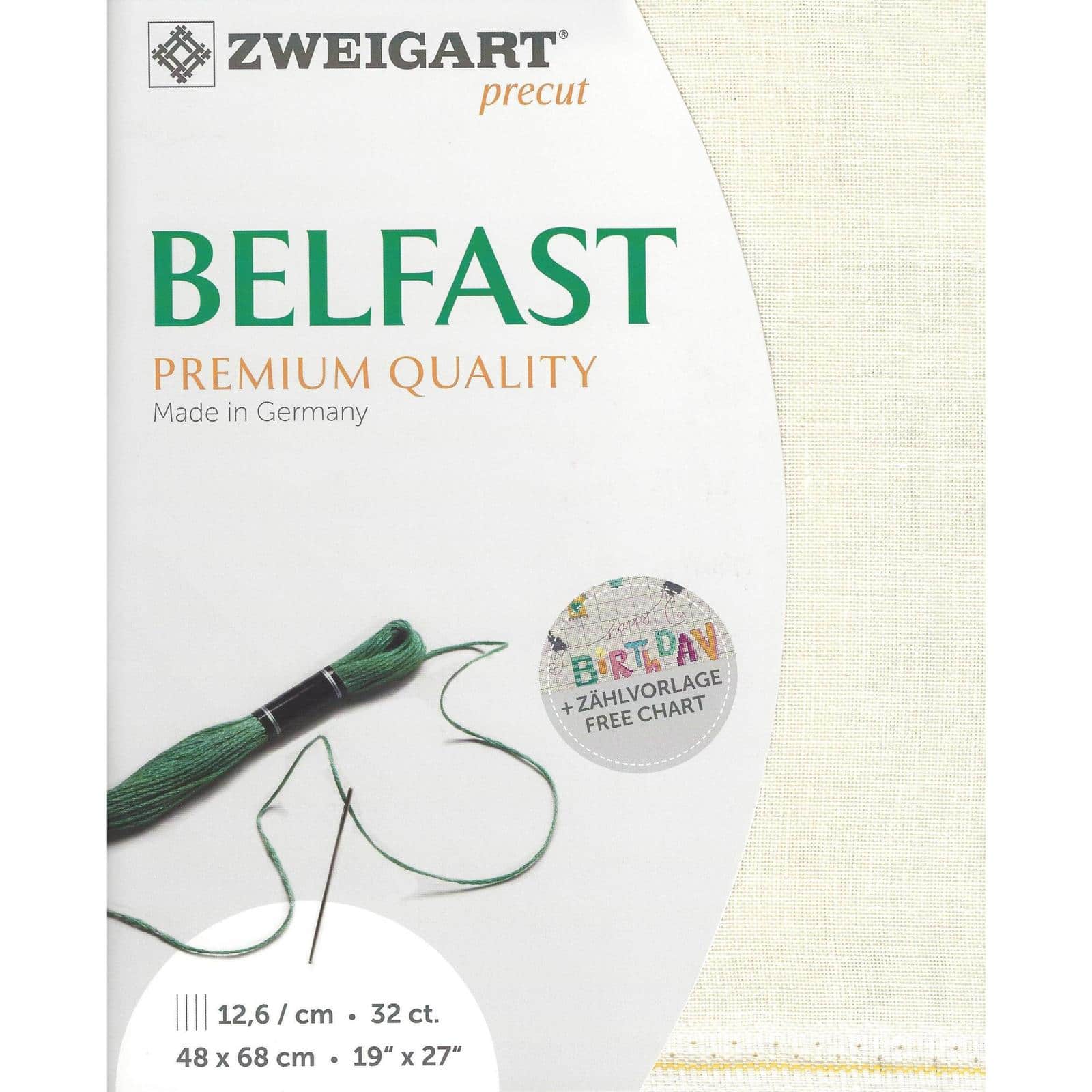 Zweigart&#xAE; Precut Belfast 32 Count Canvas, 19&#x22; x 27&#x22;