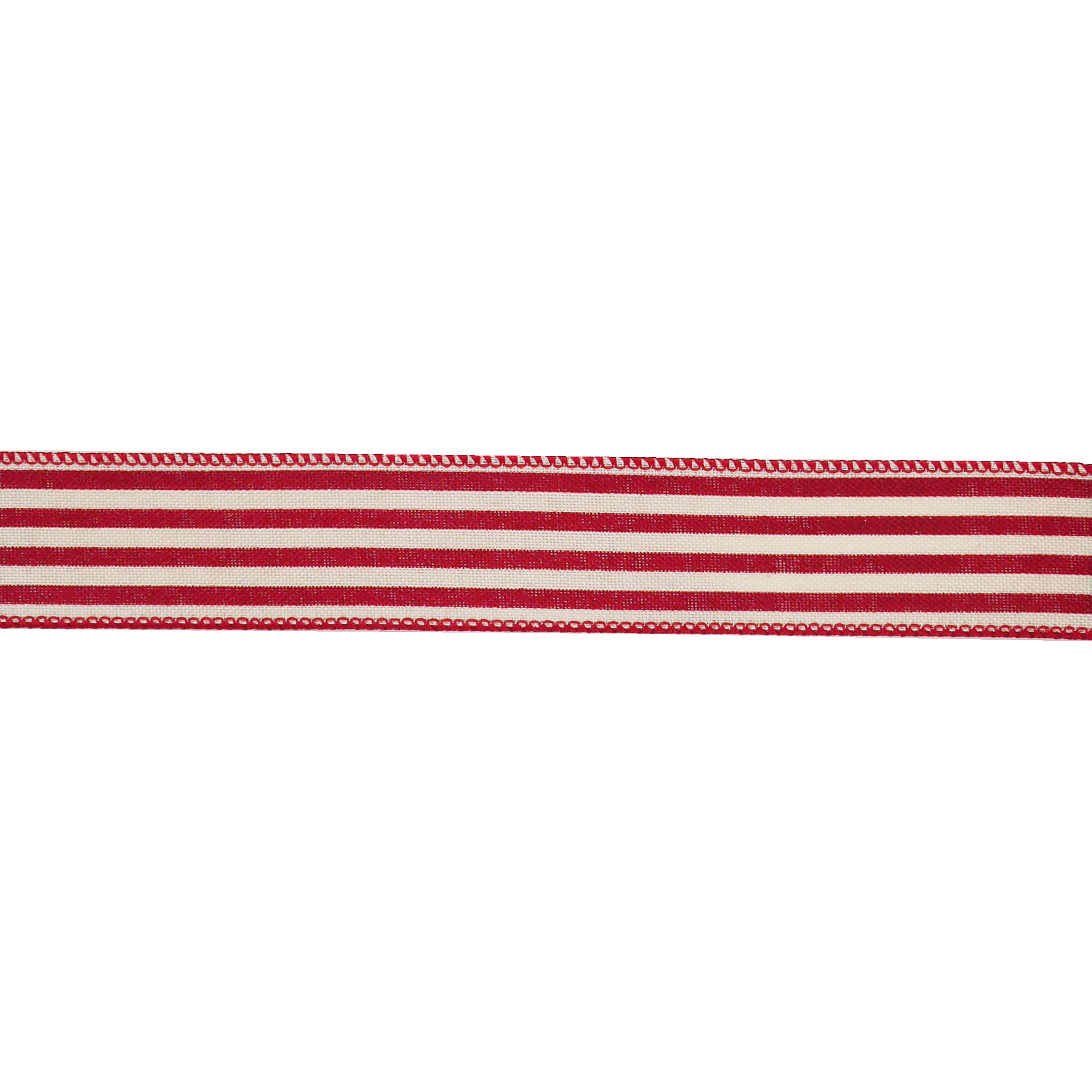 1.5&#x22; x 30ft. Red Ticking Stripes Wired Ribbon by Celebrate It&#xAE;