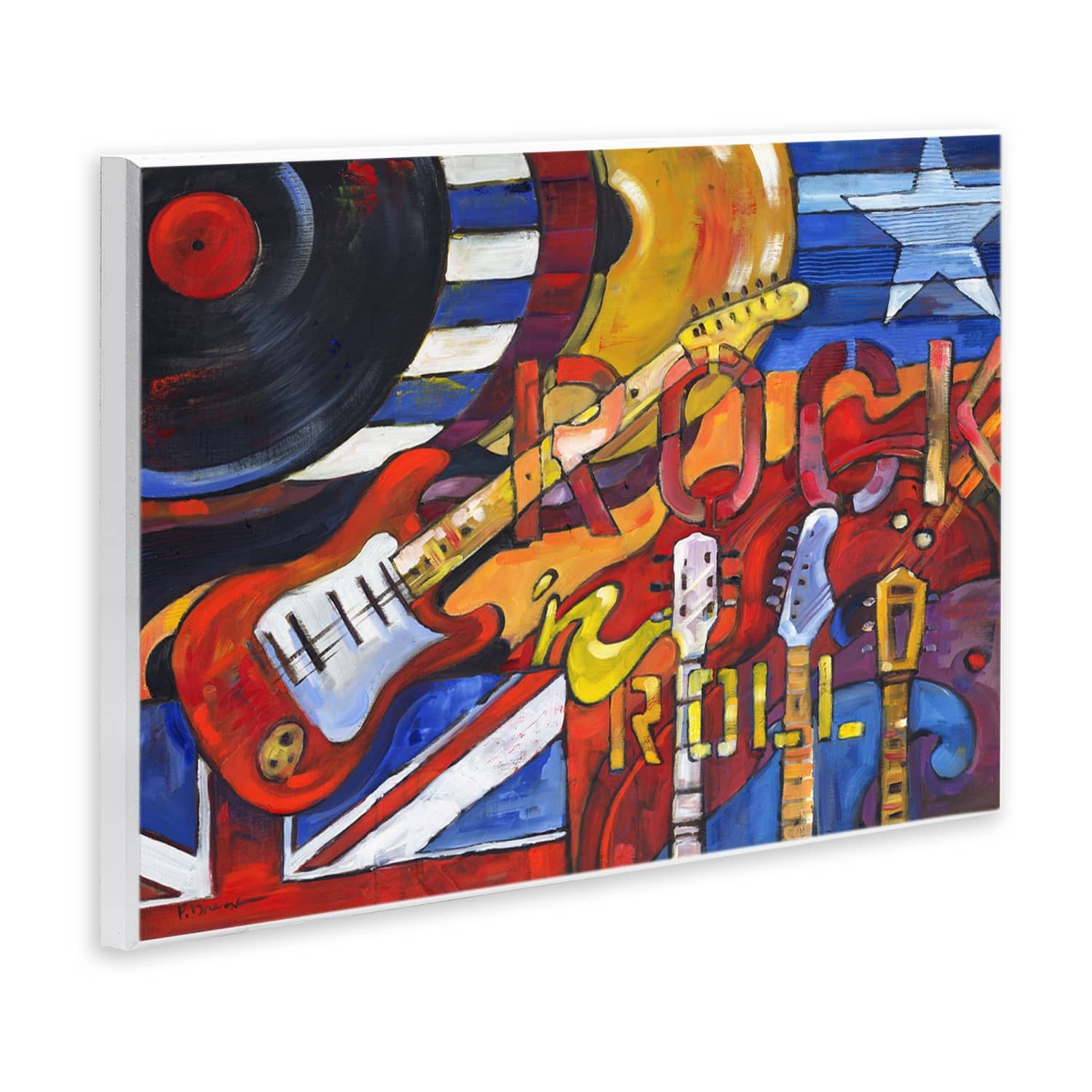 Stupell Industries Rock 'n Roll Music Tribute Wall Plaque Art