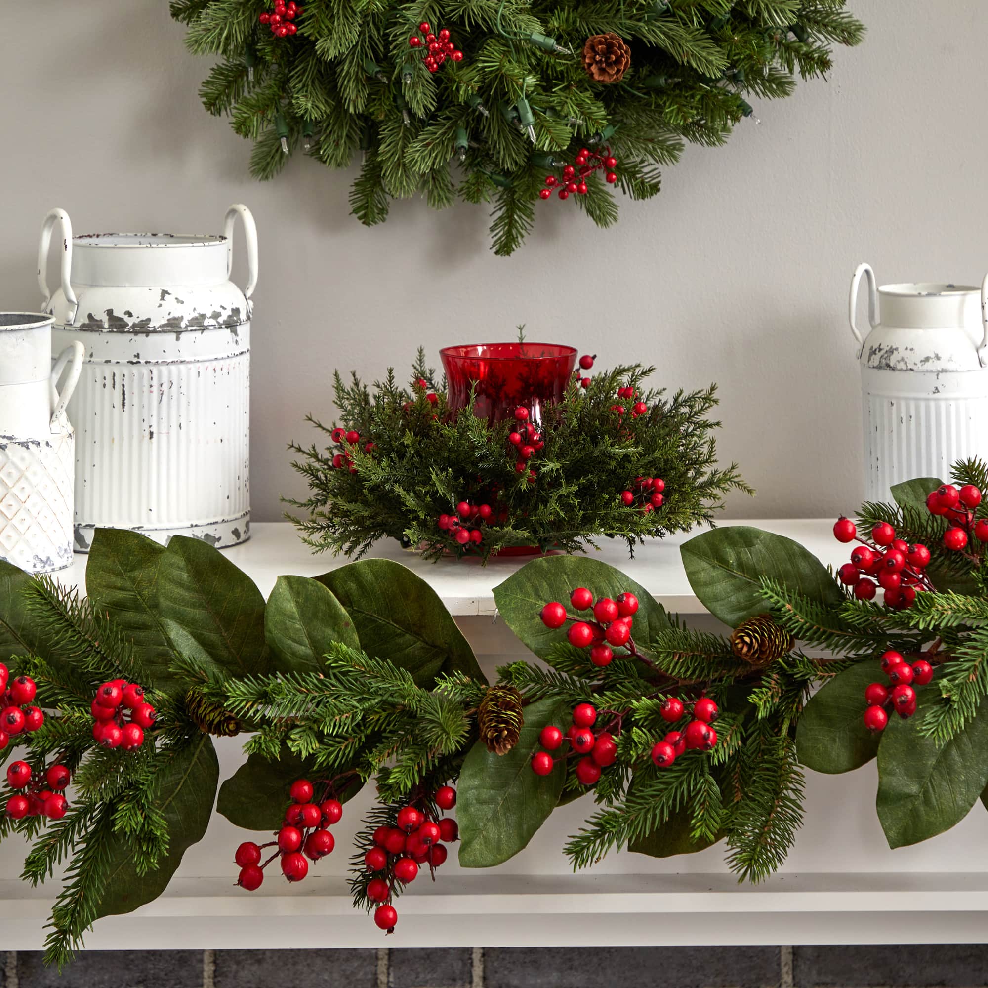 6.5" Cedar Berry Candelabrum