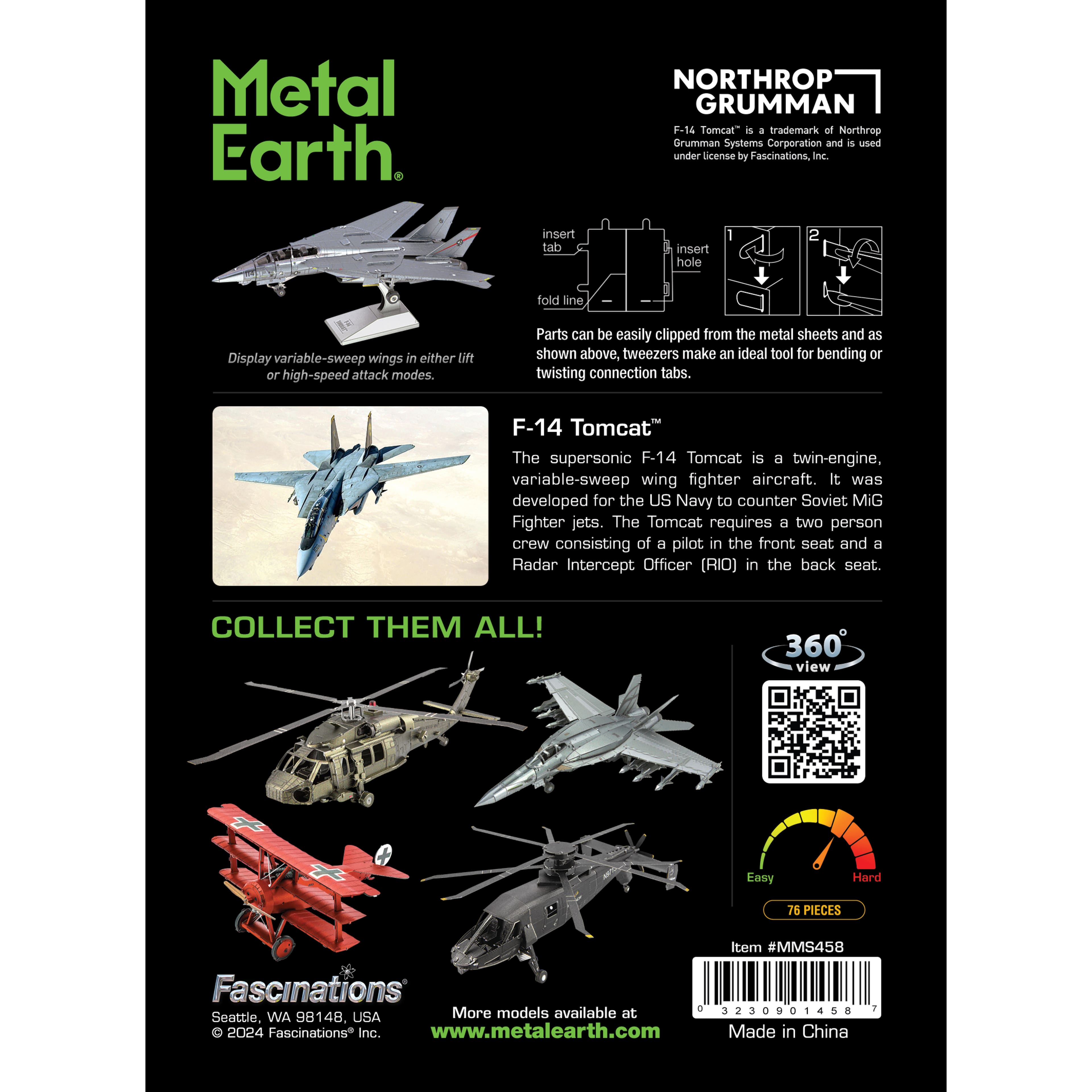 Metal Earth® F-14 Tomcat™ Steel Model Kit