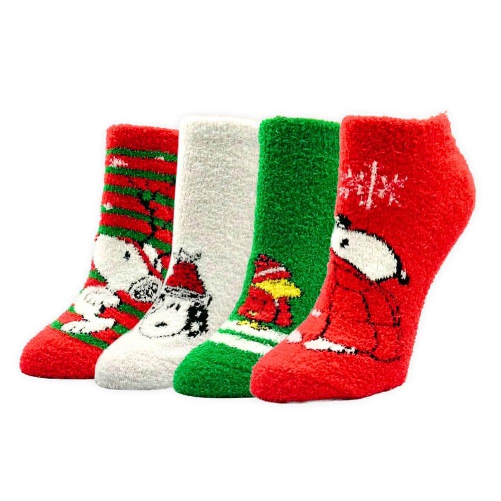 Peanuts® 4 Pack Cozy Socks in Christmas Gift Tin