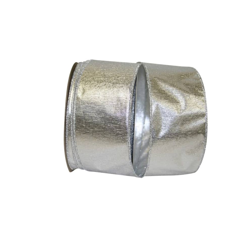 JAM Paper 25yd. Silver Shimmer Commercial Heavy Wired Ribbon