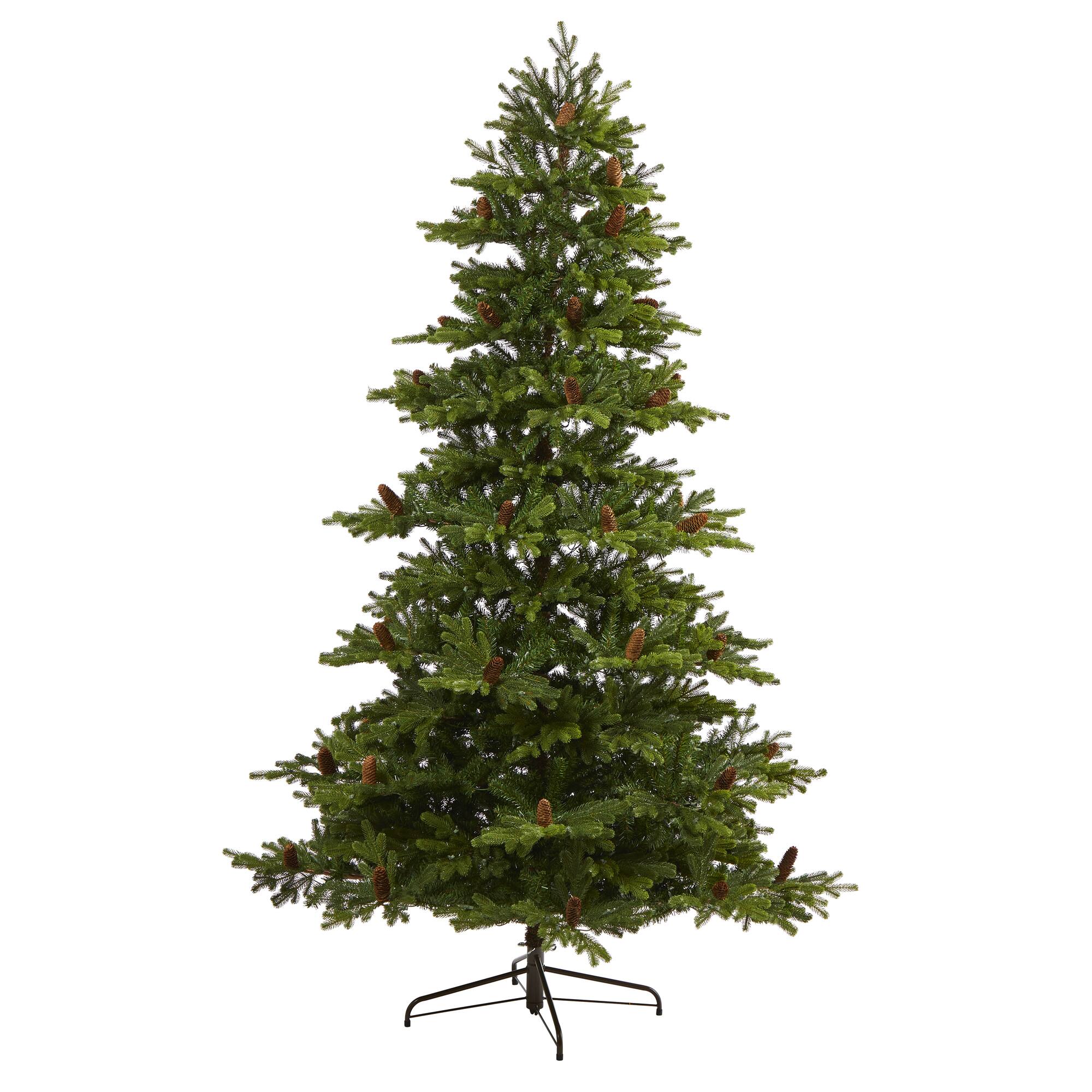 7.5ft. Pre-Lit Yukon Mountain Fir &#x26; Pinecones Artificial Christmas Tree with Clear Lights