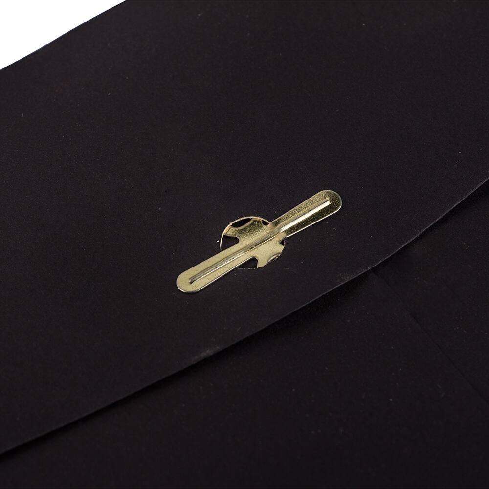 JAM Paper Smooth Black Open End Catalog Envelopes with Clasp Closure