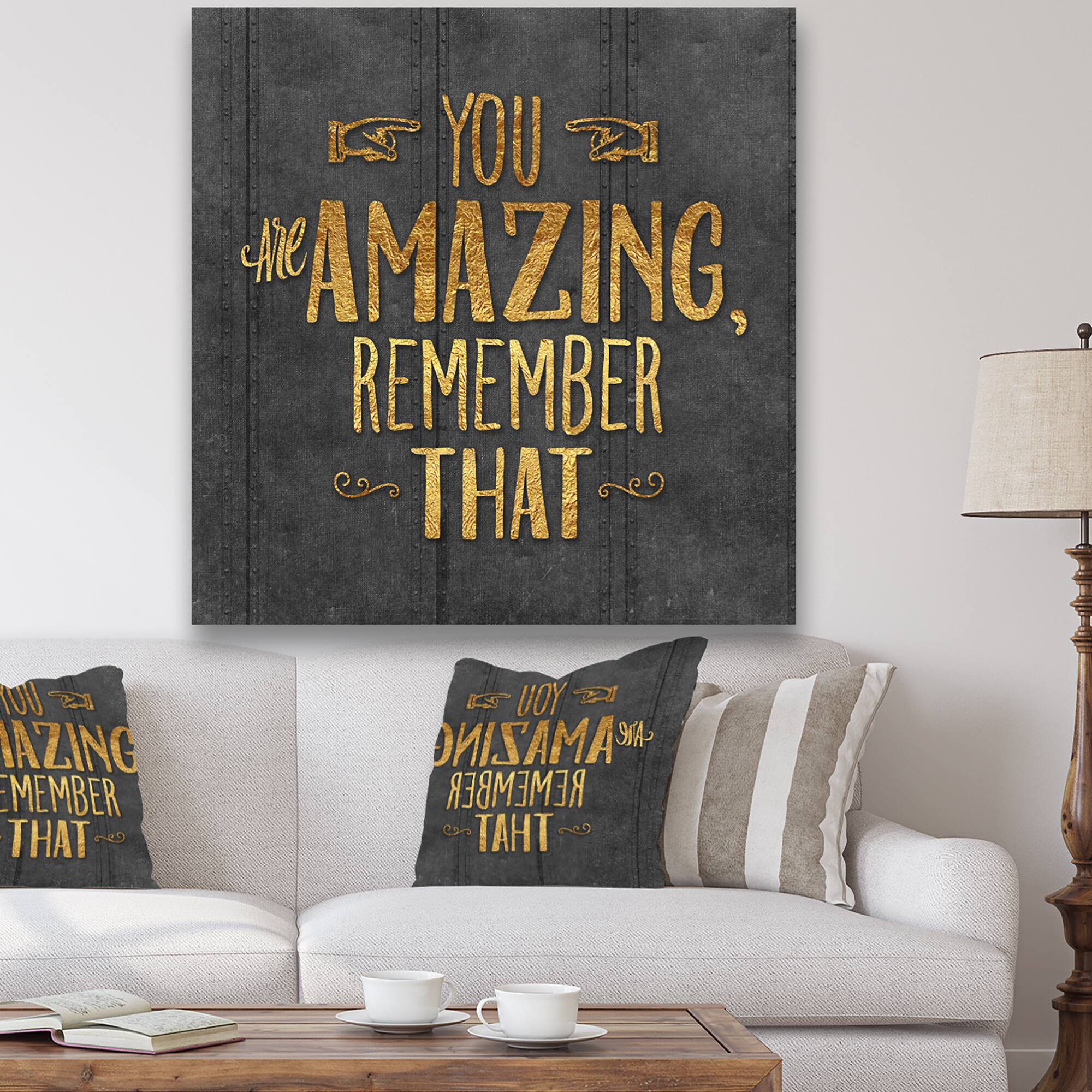 Designart - Gold Amazing - Cottage Gallery-wrapped Canvas