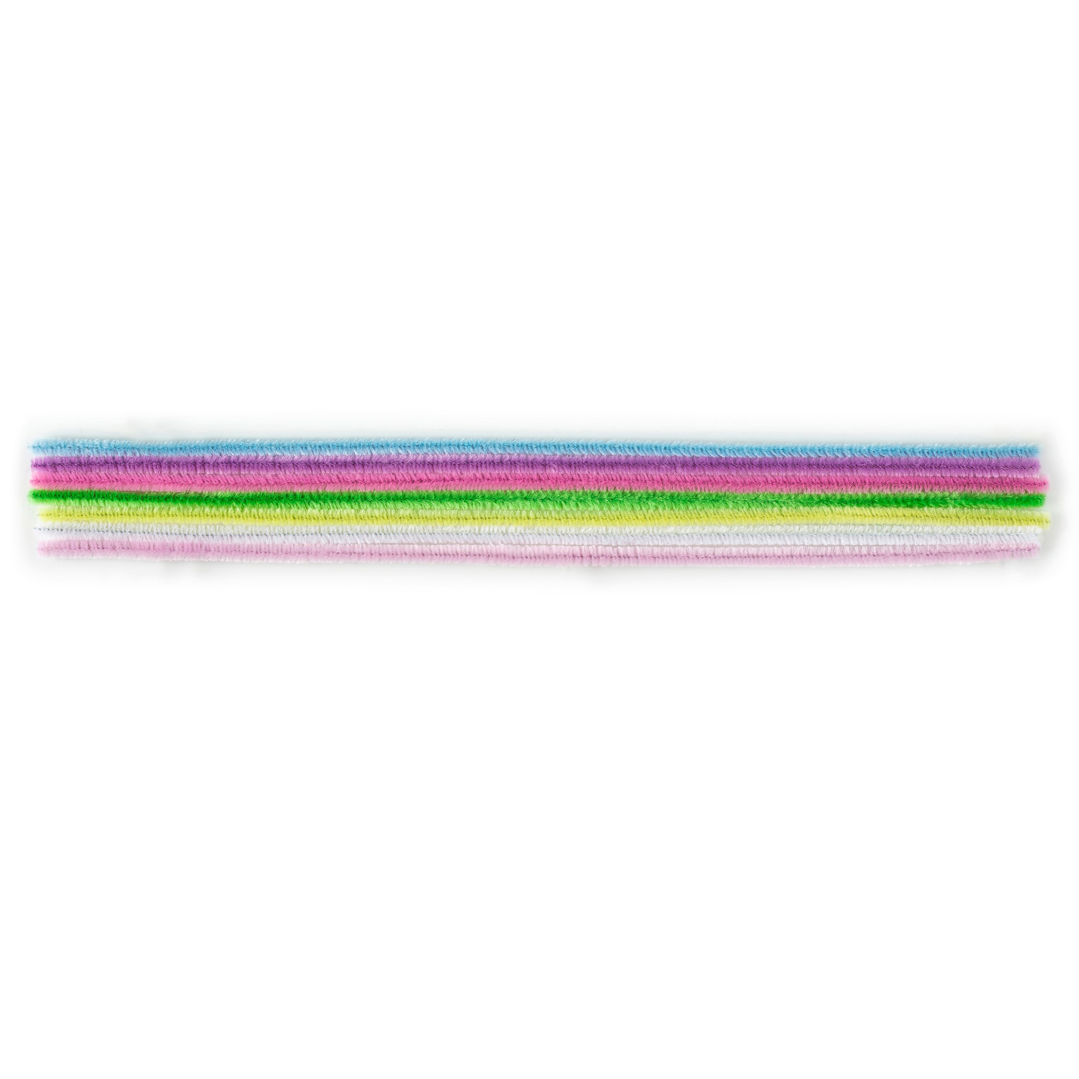 Assorted Pastel Pipe Cleaners, 12'' x 6 mm Diameter, Pink, Craft Supplies from Factory Direct Craft