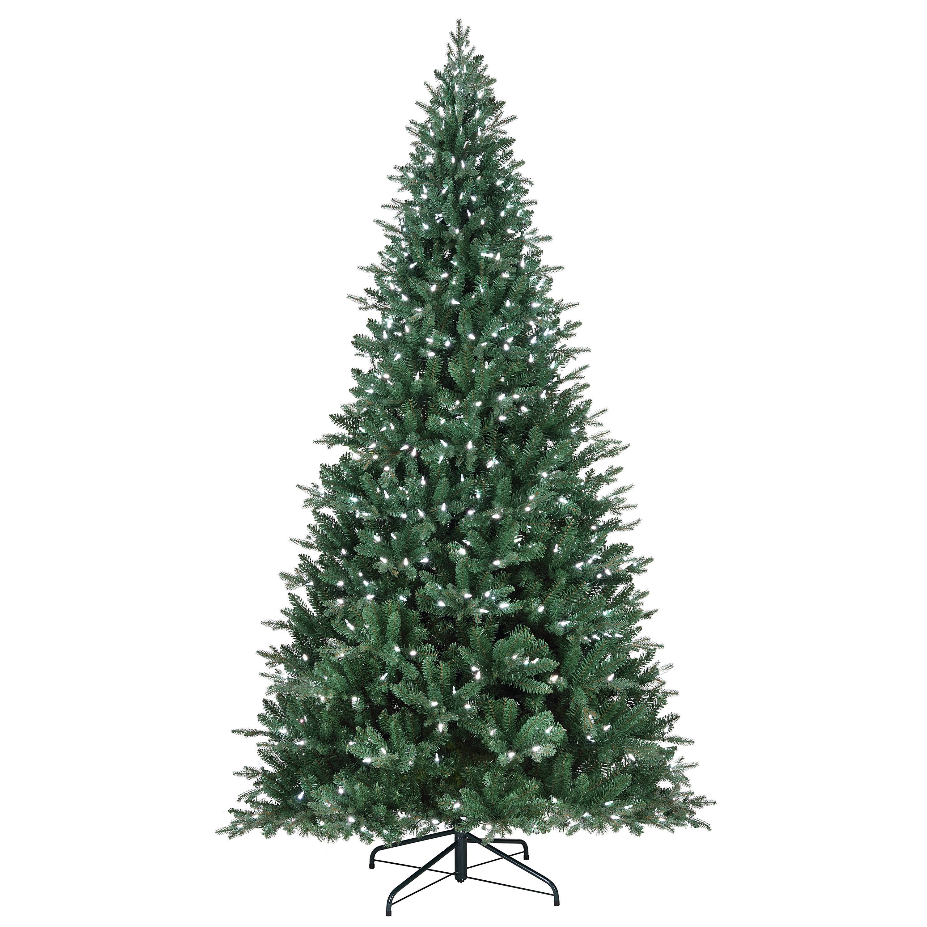 9ft. Pre-Lit Alexa Enabled Vermont Spruce Artificial Christmas Tree, Multicolor LED Lights