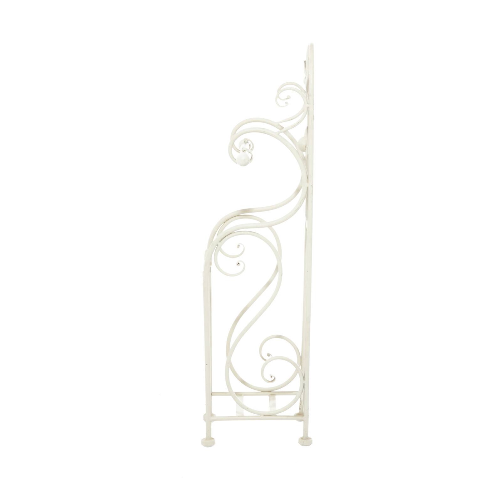 24" Cream Iron Traditional Toilet Paper Towel Holder