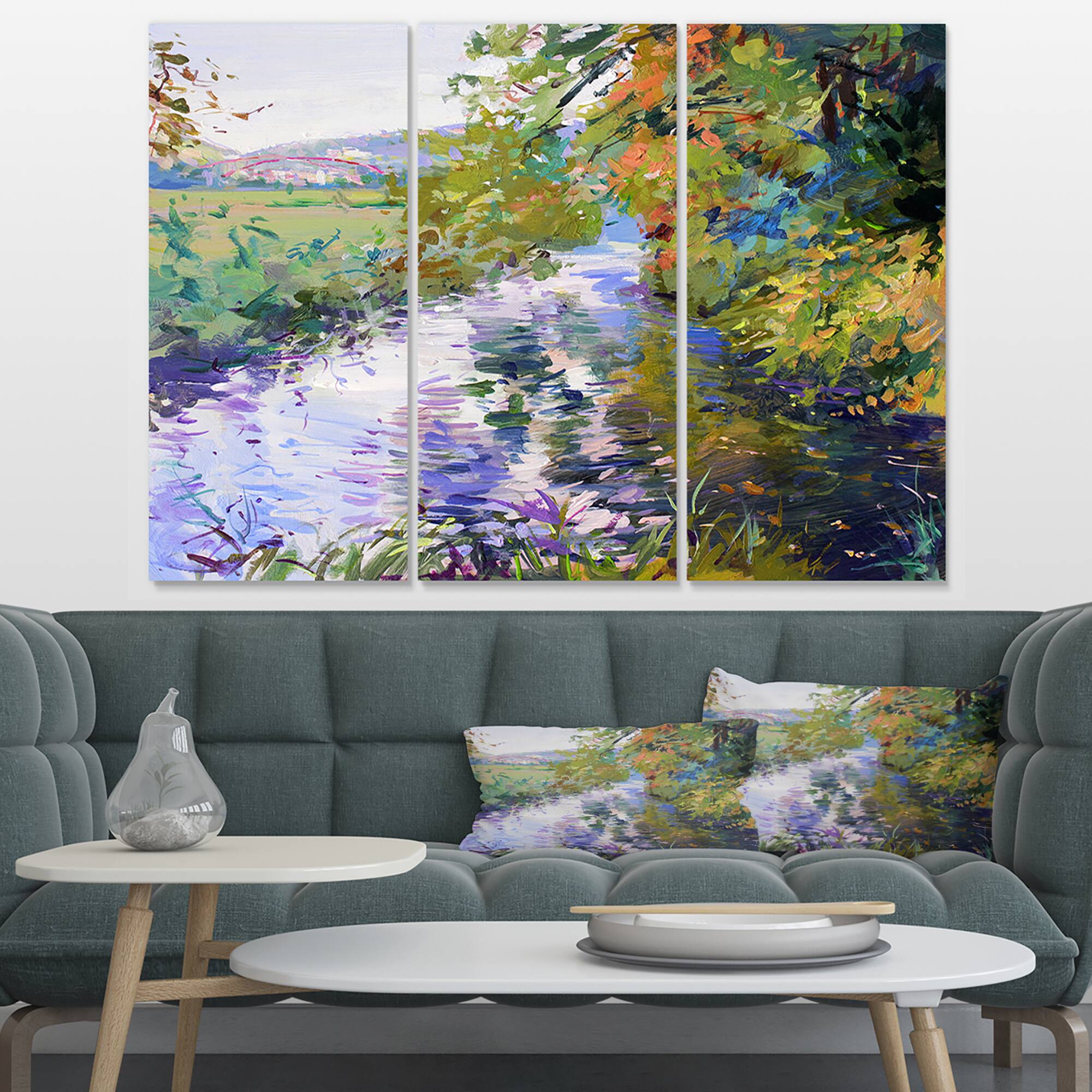 Designart - Fall in Amazing Colors - Landscape Painting Canvas Print