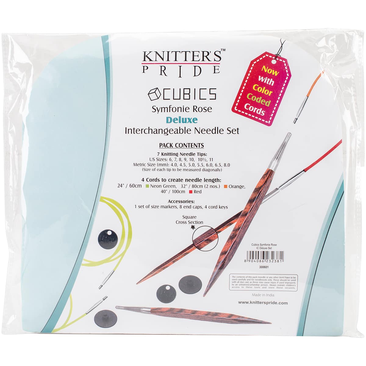 Knitter&#x27;s Pride&#x2122; Symfonie Cubics Deluxe Interchangeable Circular Knitting Needles Set
