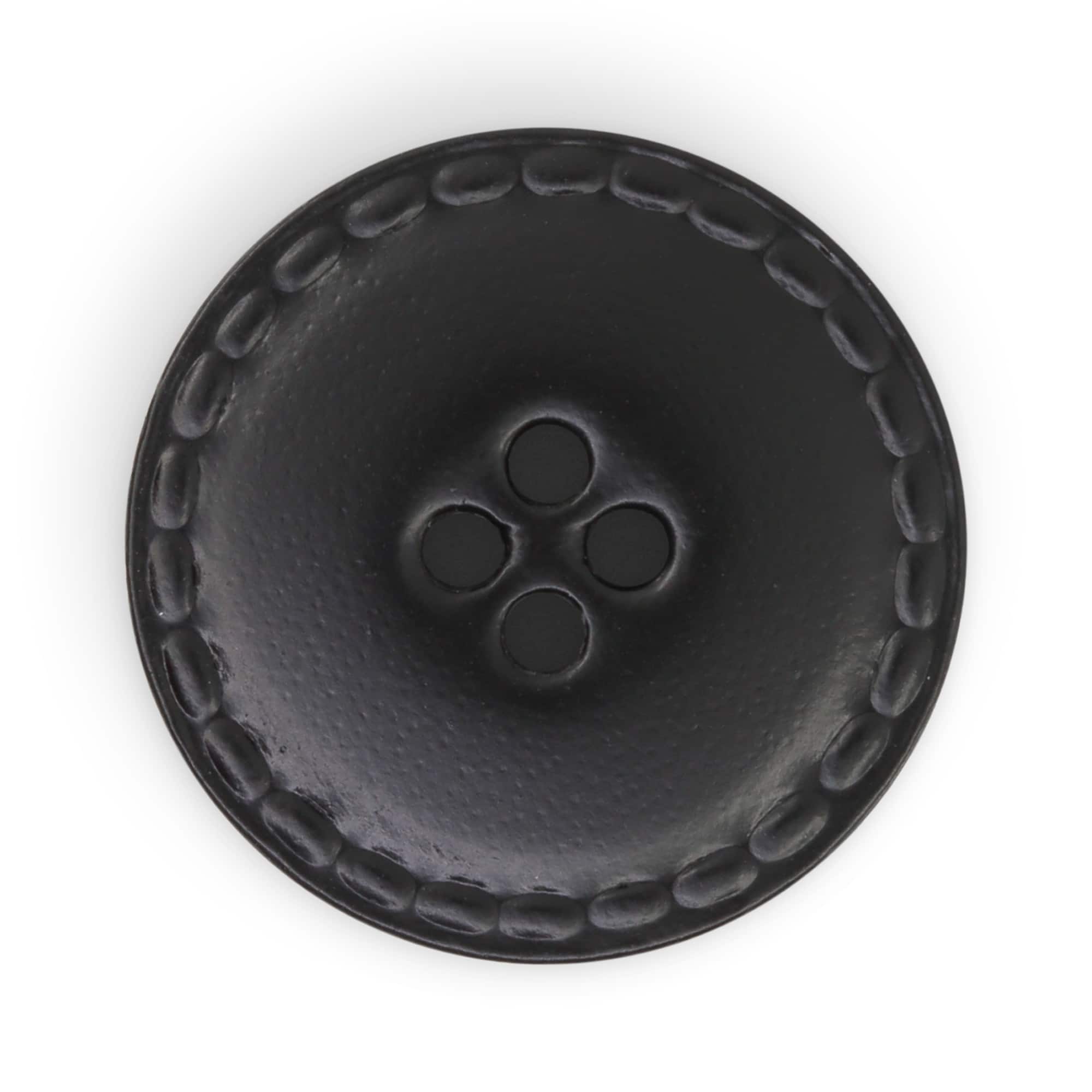 Dritz® 25mm Black Recycled Leather Round Button, 3ct.