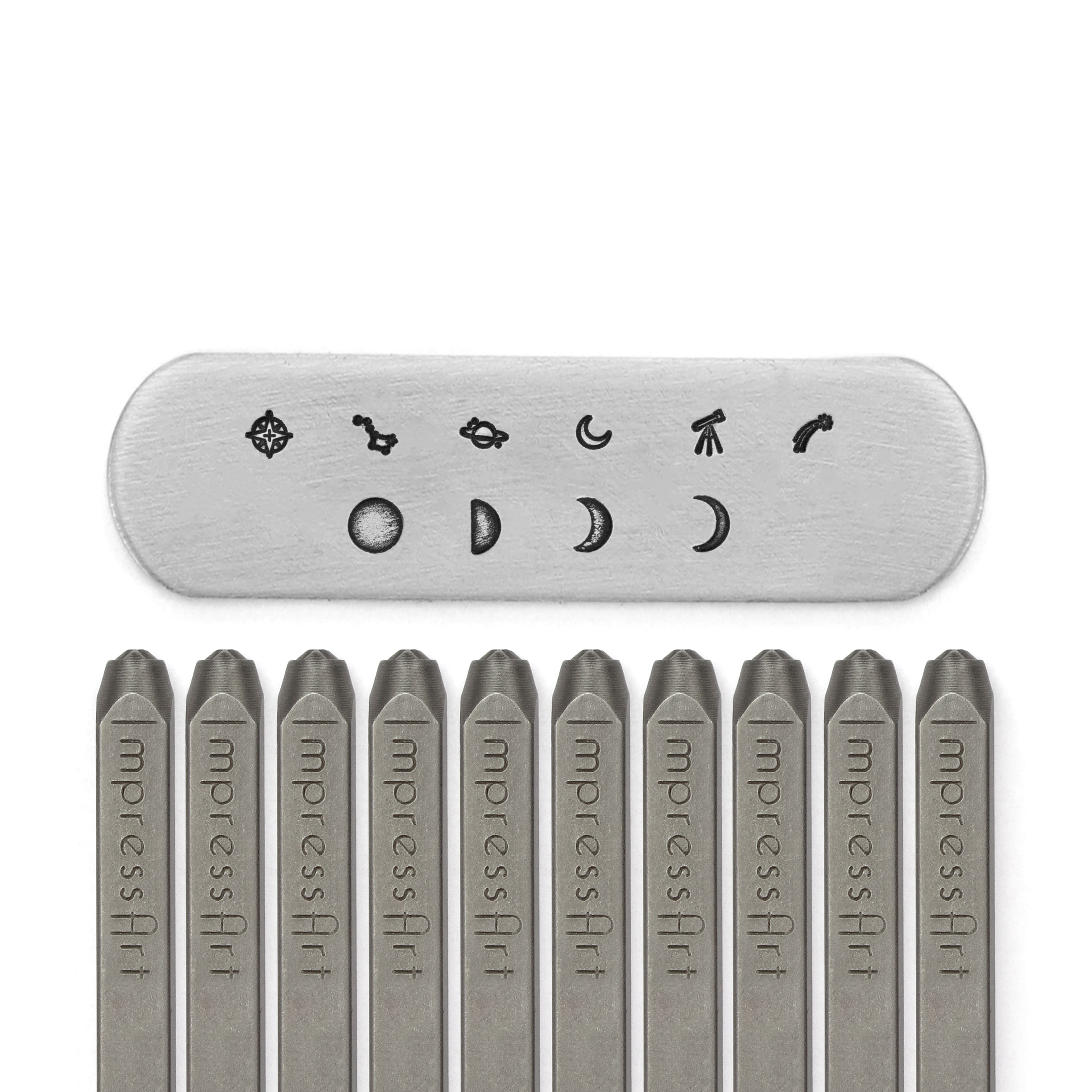 ImpressArt&#xAE; 3mm &#x26; 4mm Celestial Metal Stamps Pack