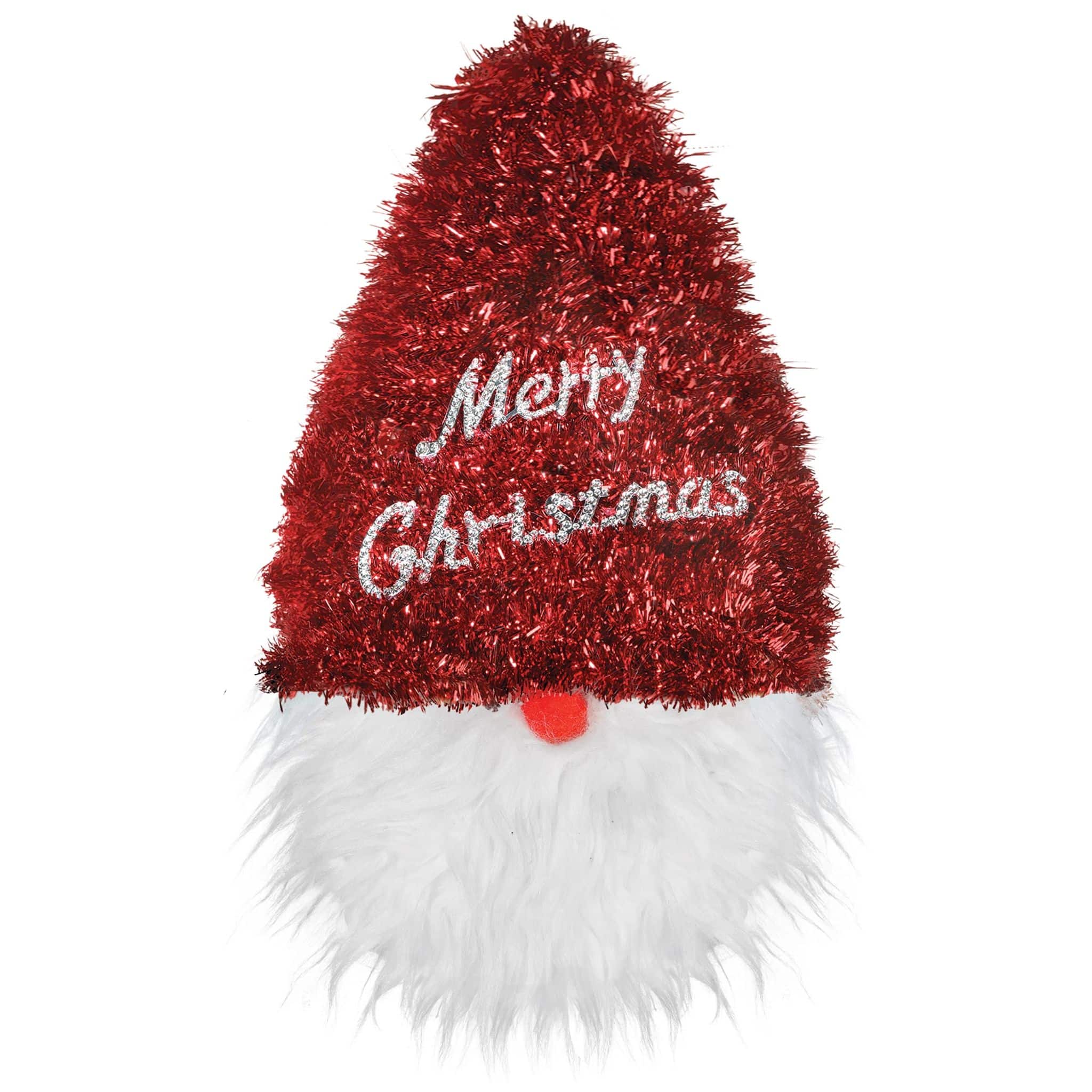 3D Deluxe Tinsel Christmas Santa Gnome