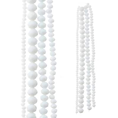 White Faceted Glass Beads by Bead Landing™