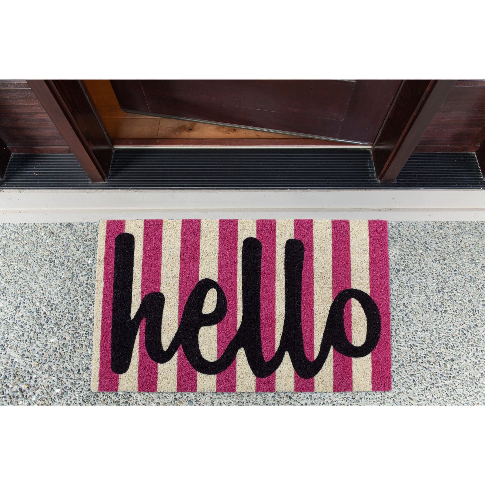 DII&#xAE; Hello Stripes Doormat