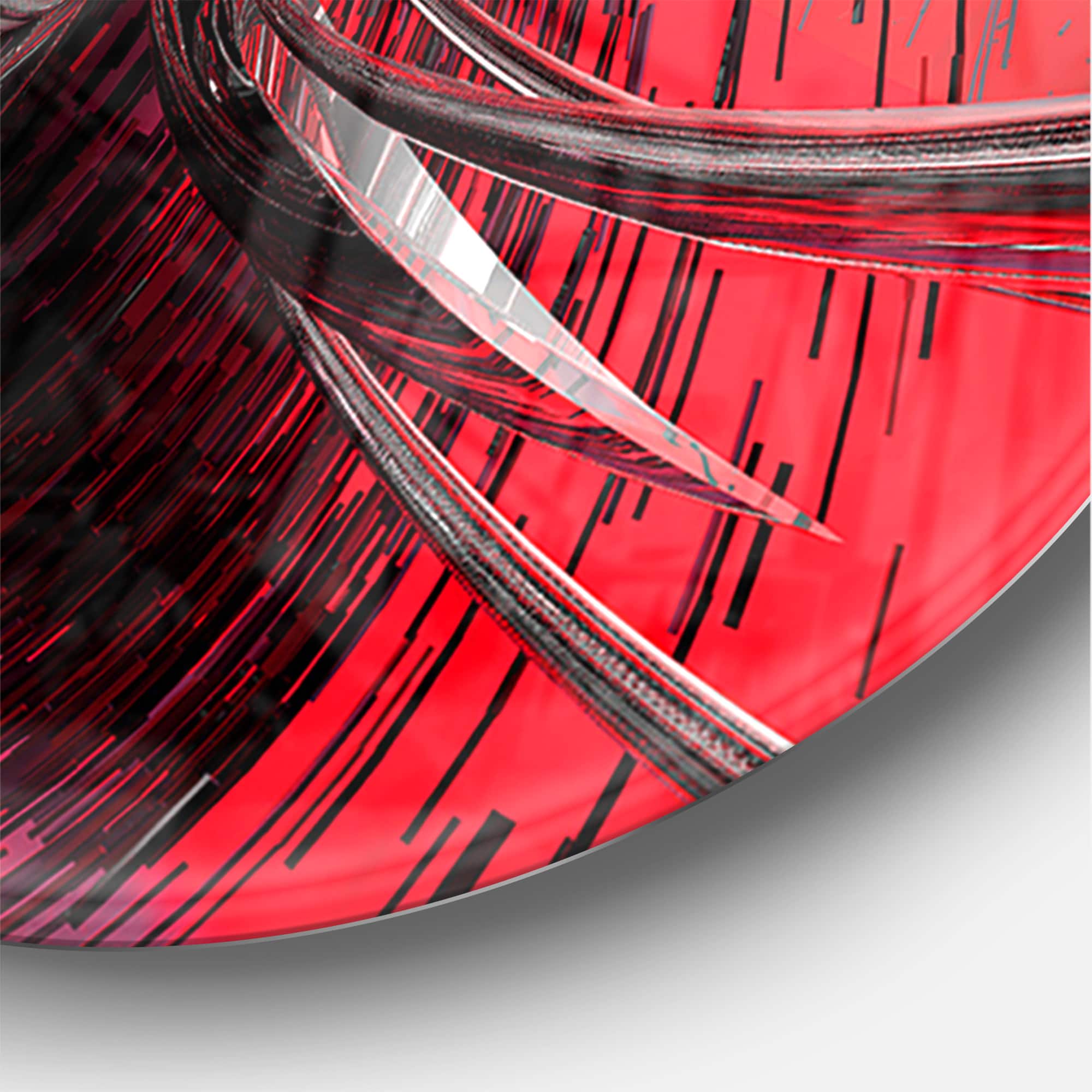 Designart Fractal 3D Deep Into Middle Wall Clock