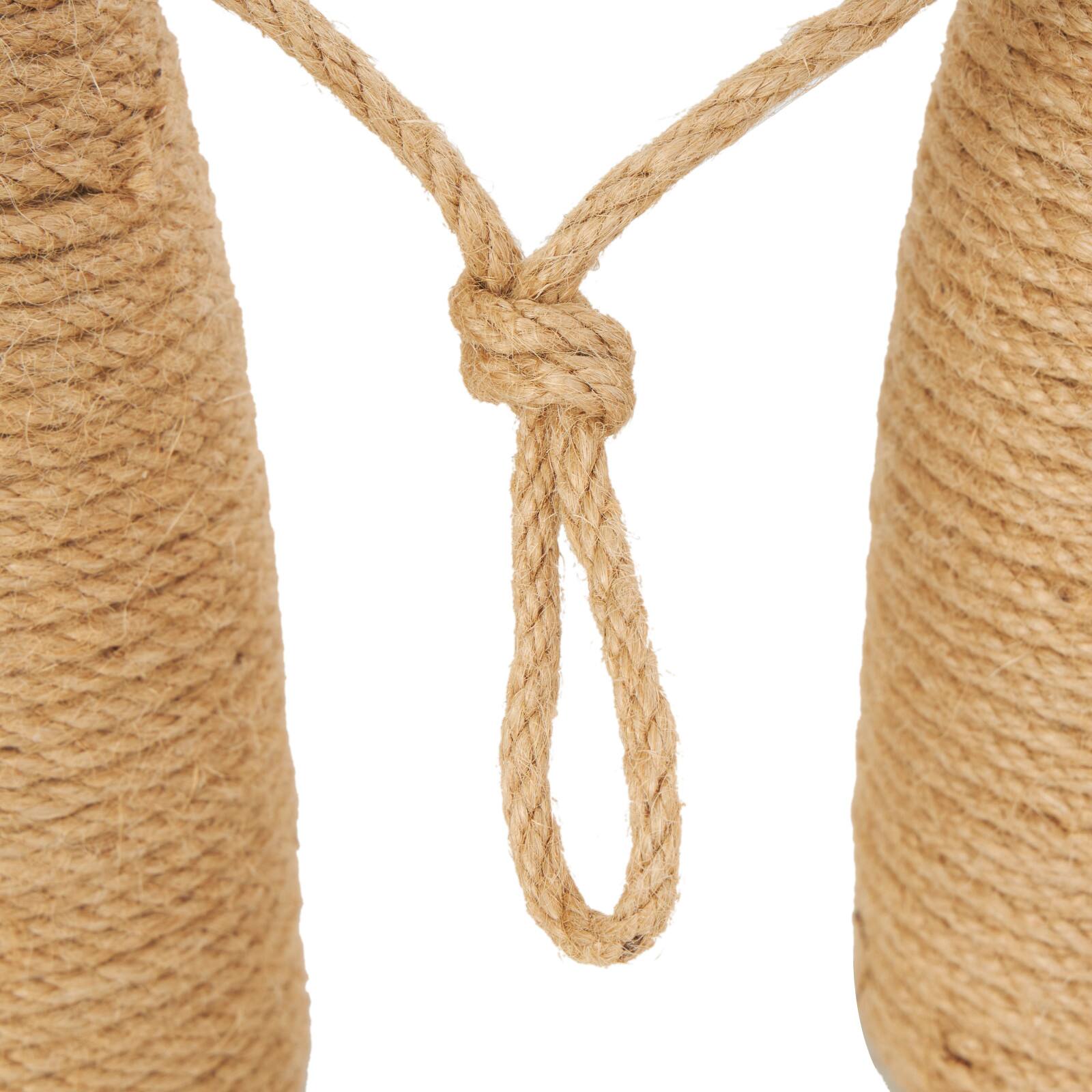9.5" Brown Jute Buoy Coiled Rope Sculpture
