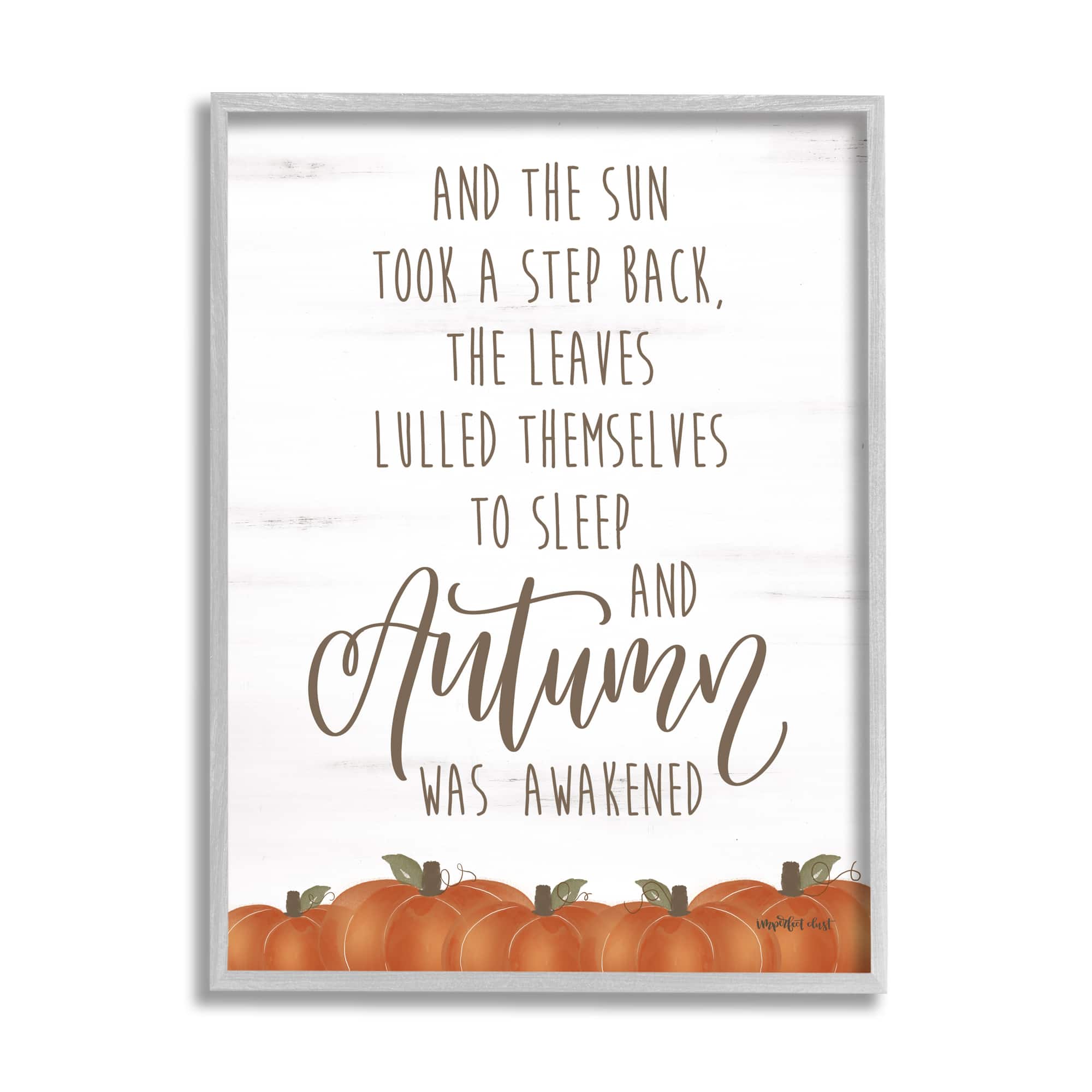 Stupell Industries Autumn Awakened Phrase Framed Giclee Art