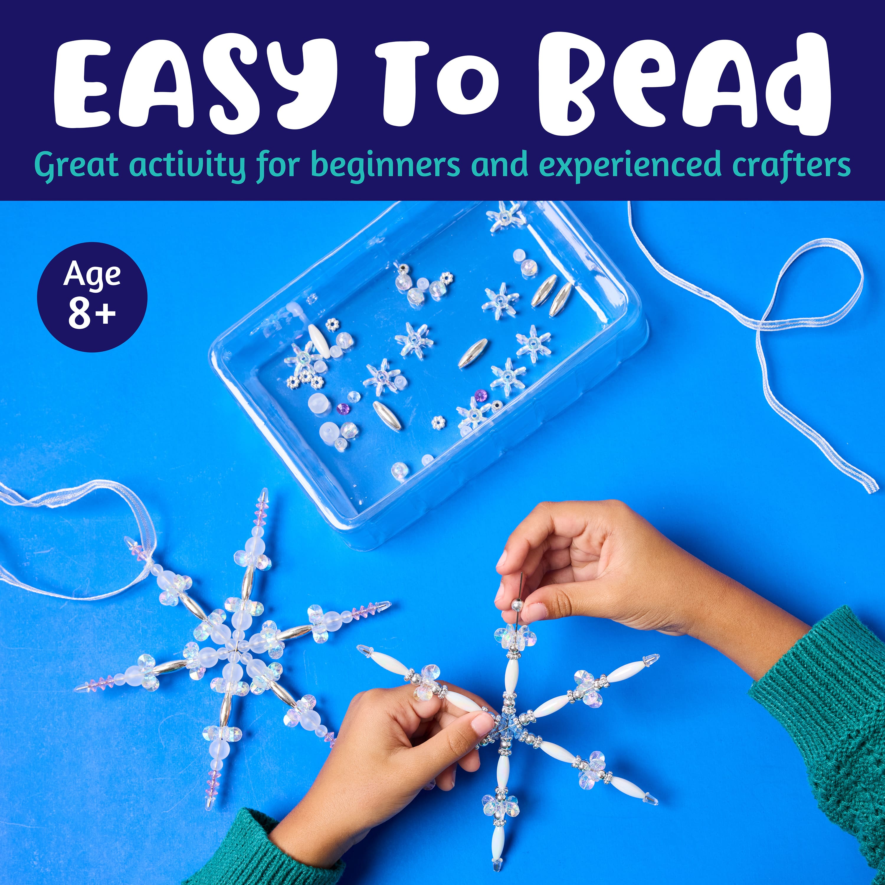 Creativity for Kids&#xAE; Beaded Snowflake Ornaments