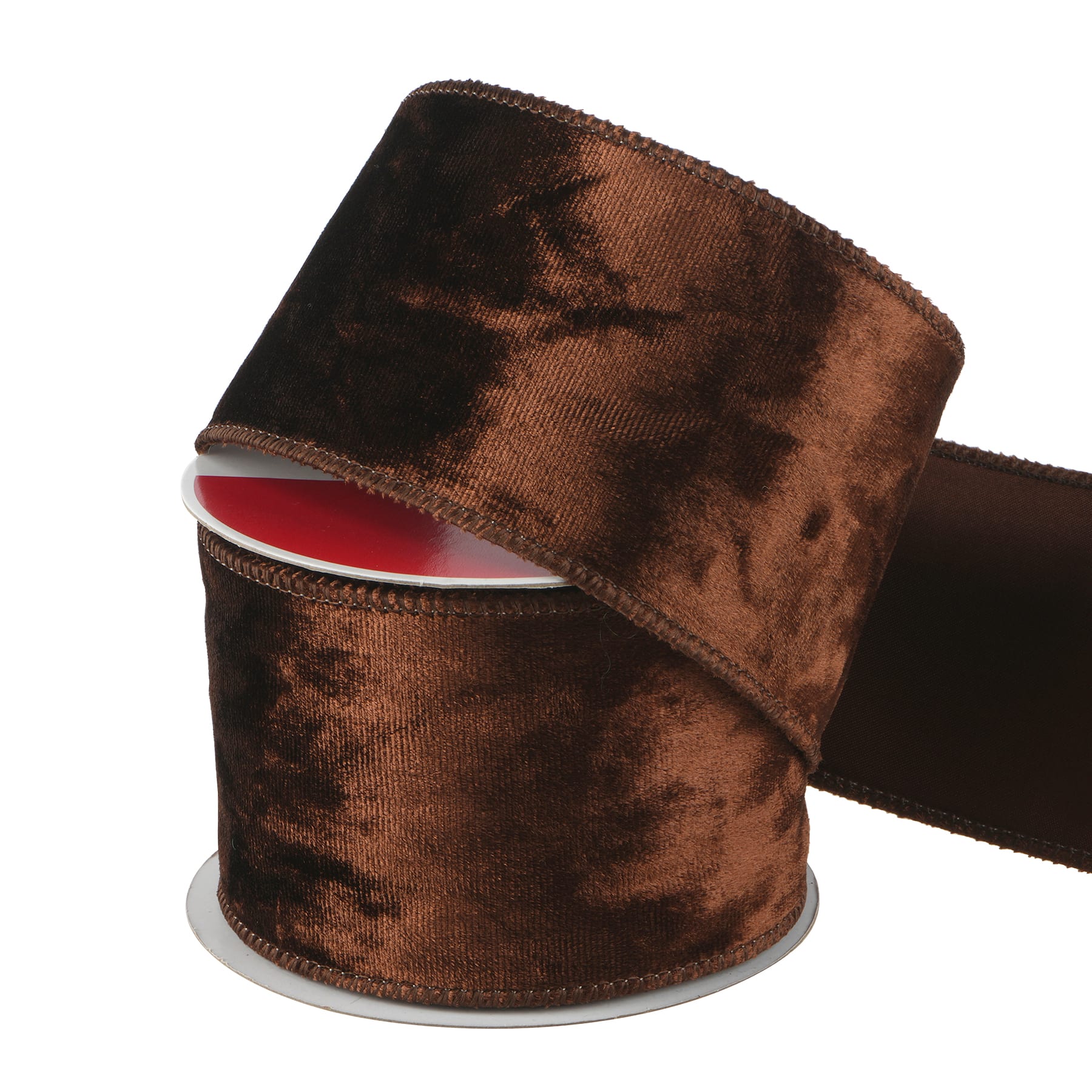 2.5&#x22; x 15ft. Brown Wired Velvet Ribbon by Celebrate It&#xAE;