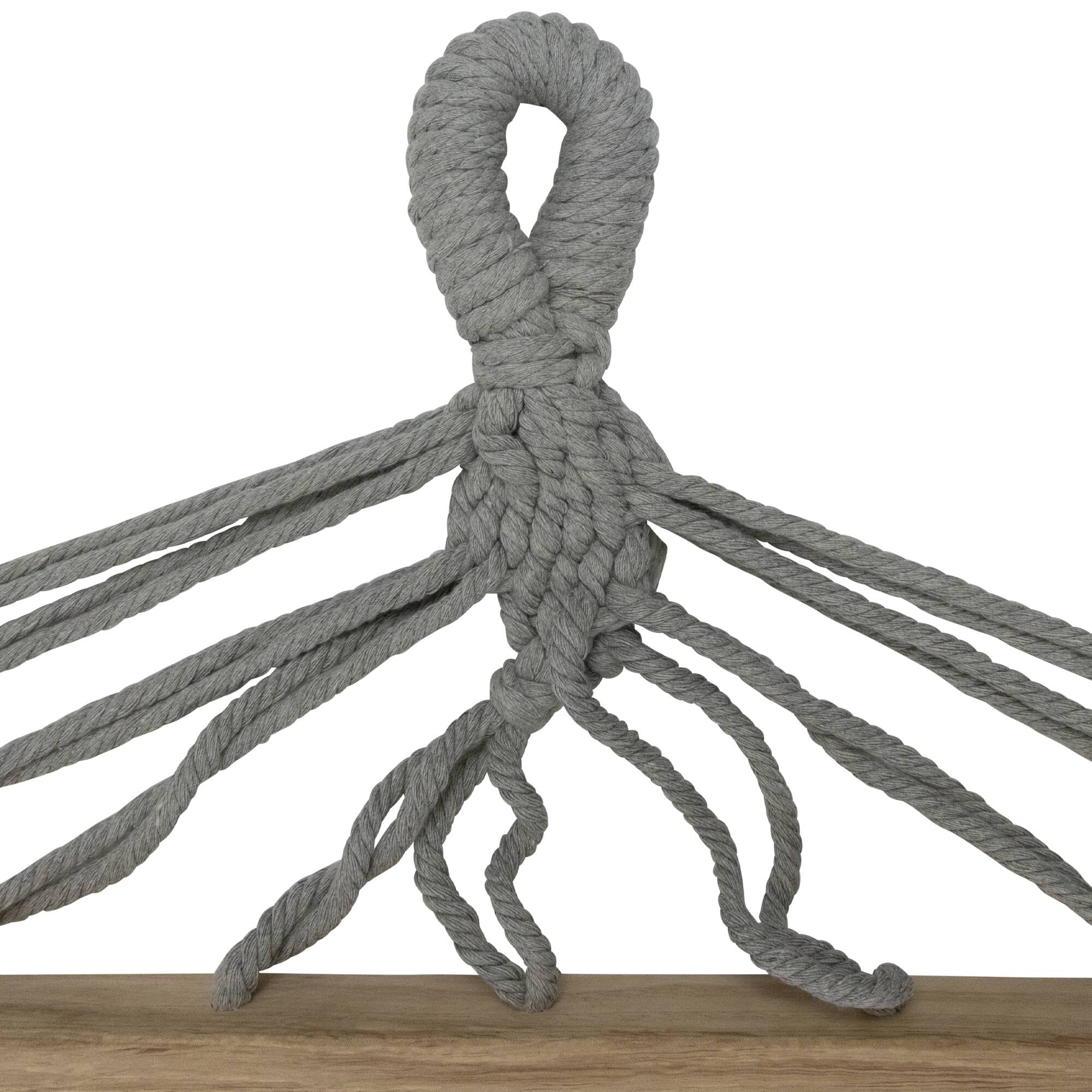 100" x 41" Hammock with Netted Fringe & Wooden Bars