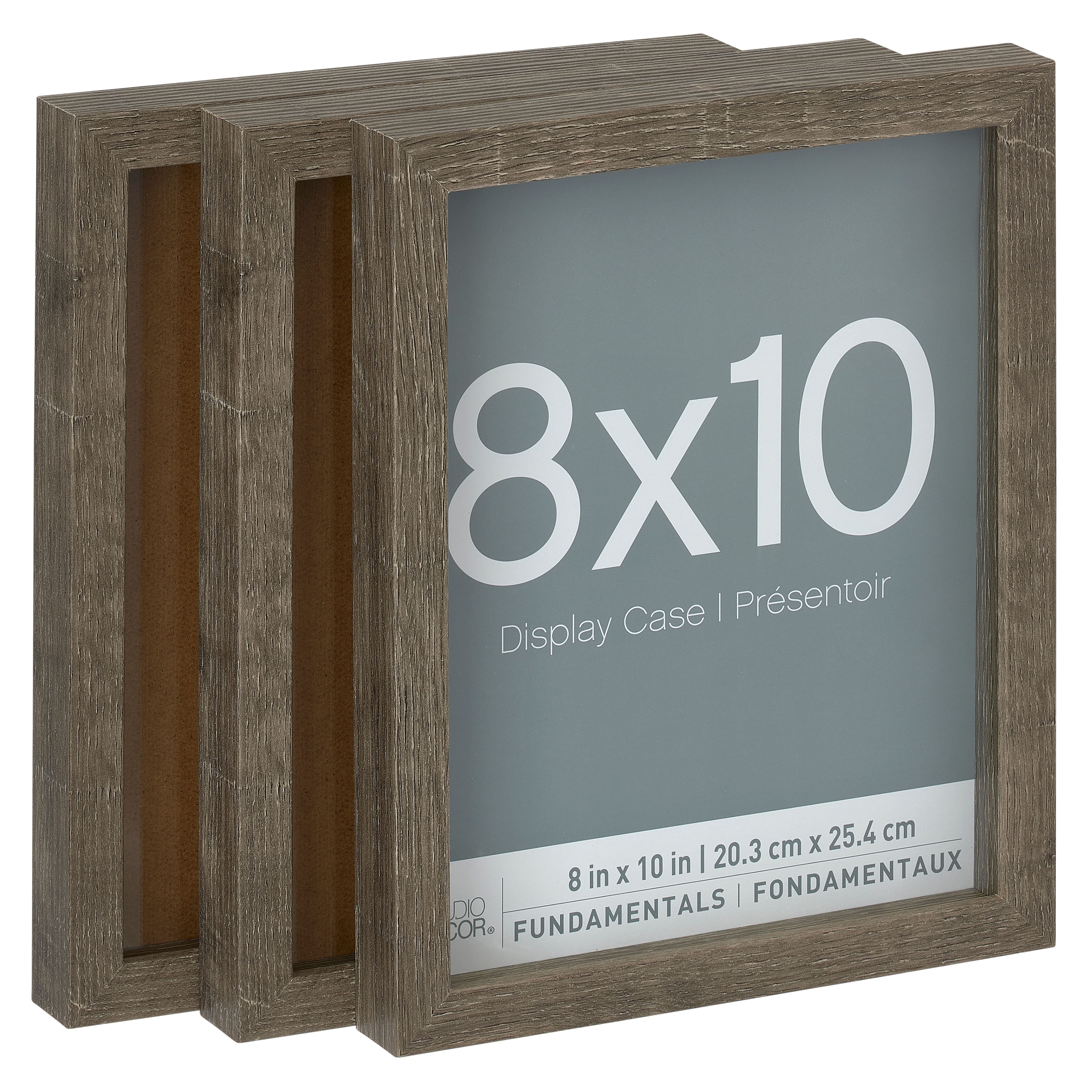 9 Packs: 3 ct. (27 total) Gray Fundamentals 8&#x22; x 10&#x22; Display Case by Studio D&#xE9;cor&#xAE;