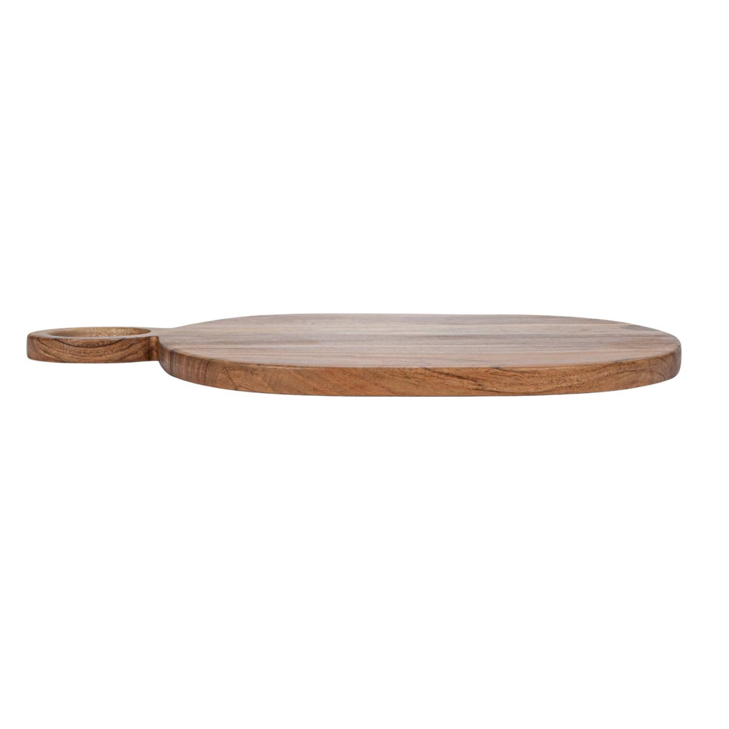 Hello Honey® 15.75" Natural Oval Handled Acacia Wood Cheese & Cutting Board
