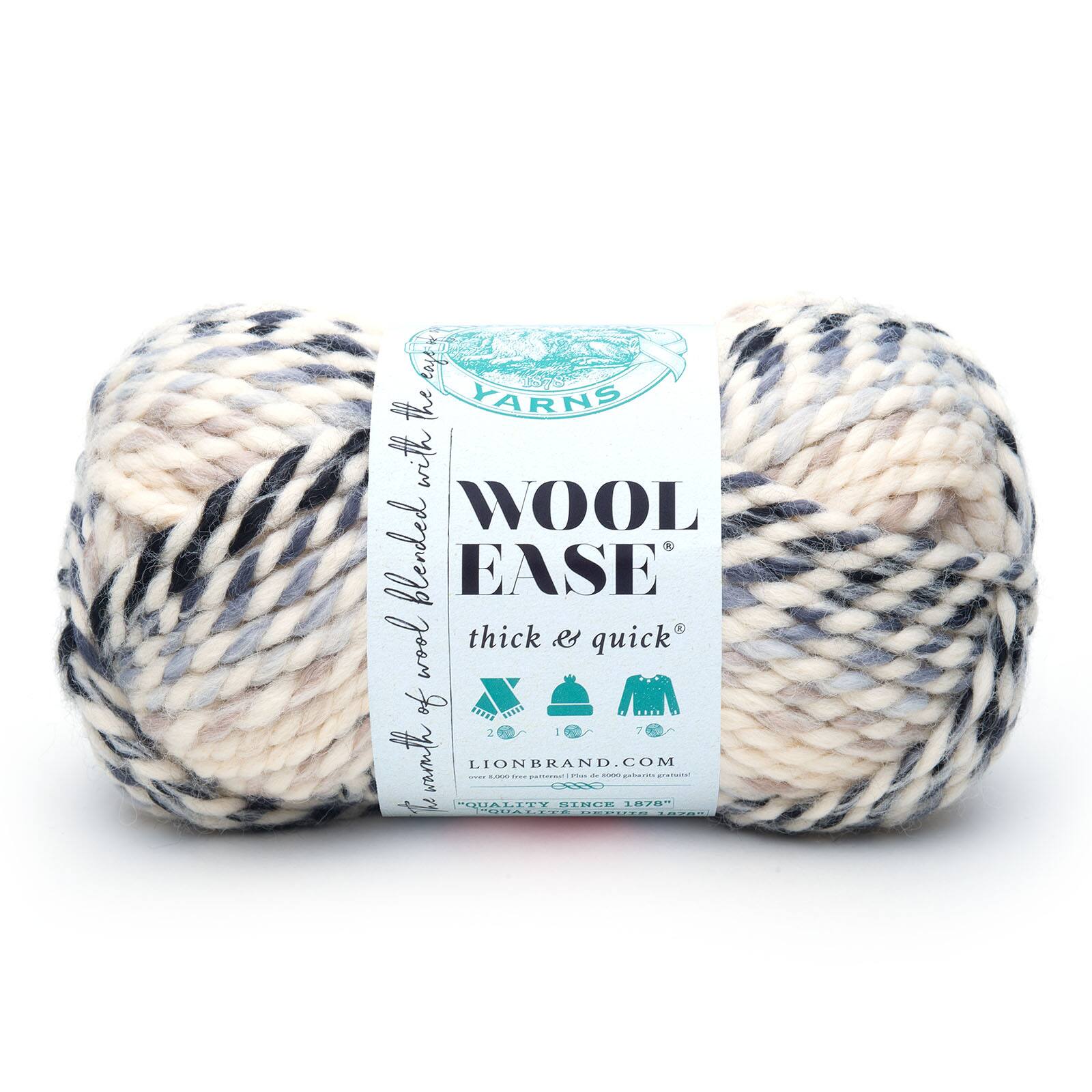 15 Pack: Lion Brand® Wool-Ease® Thick & Quick® Yarn, Prints, Stripes & Metallics