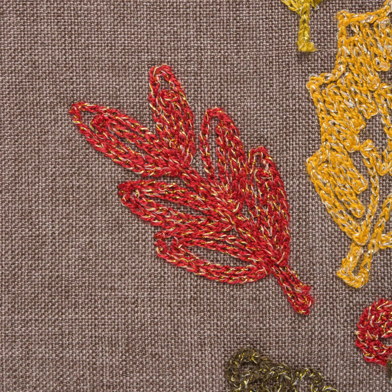 DII&#xAE; 70&#x22; Shimmering Leaves Embroidered Table Runner