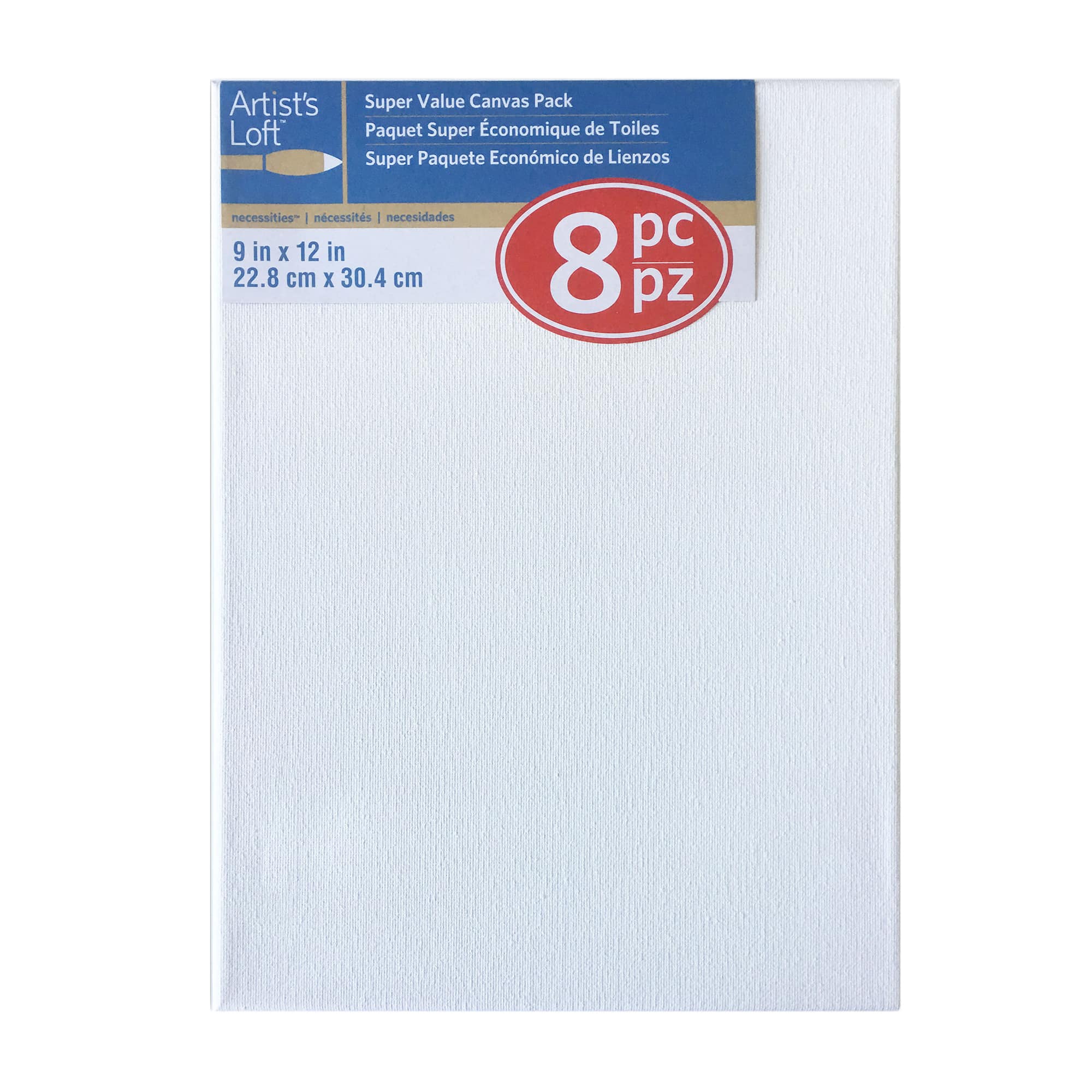 4 Packs: 8 ct. (32 total) 9&#x22; x 12&#x22; Super Value Canvas by Artist&#x27;s Loft&#xAE;
