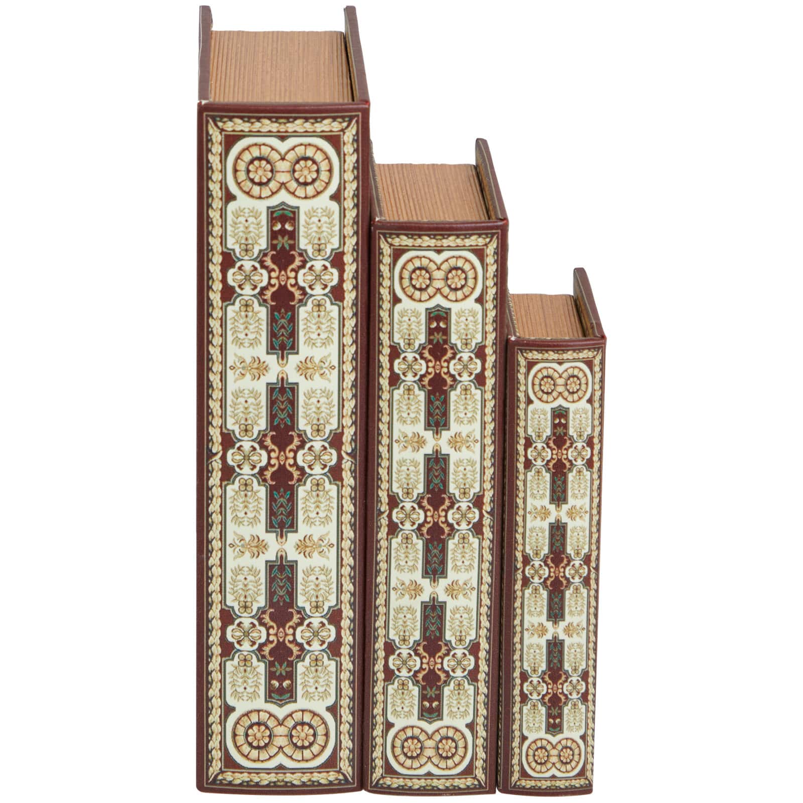 Arabesque Pattern Canvas Storage Book Box Set