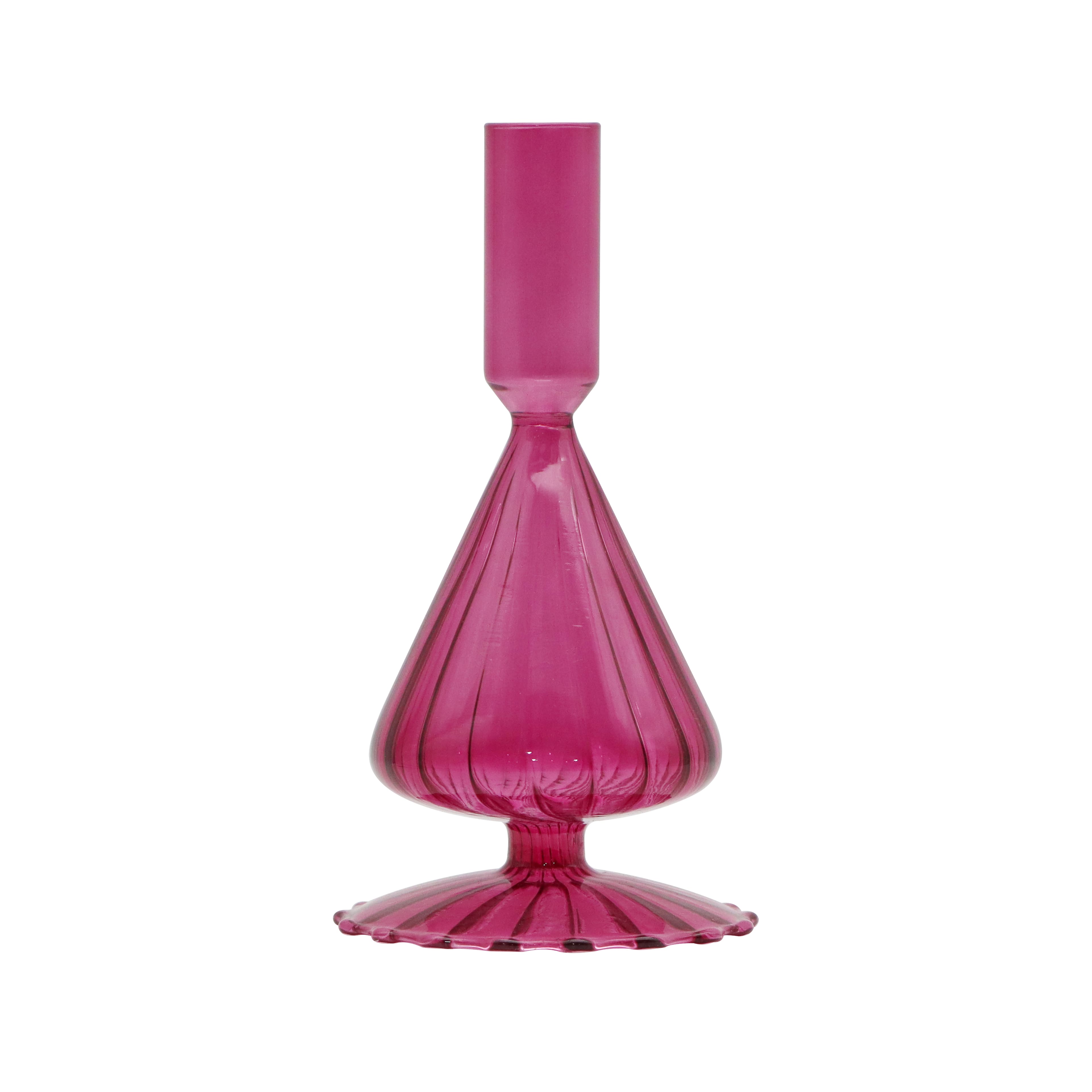 7&#x22; Spindle Glass Taper Candle Holder by Ashland&#xAE;