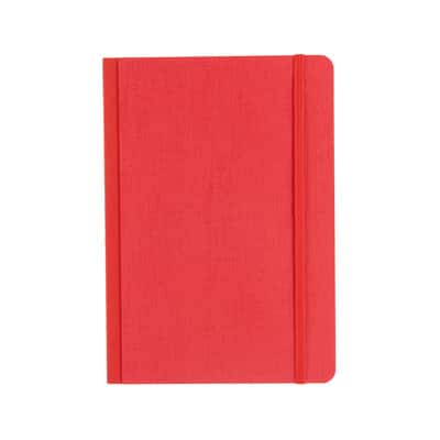 Fabriano Ecoqua Plus Fabric-Bound Notebook, 5.8" x 8.3", A5, Dotted, Red