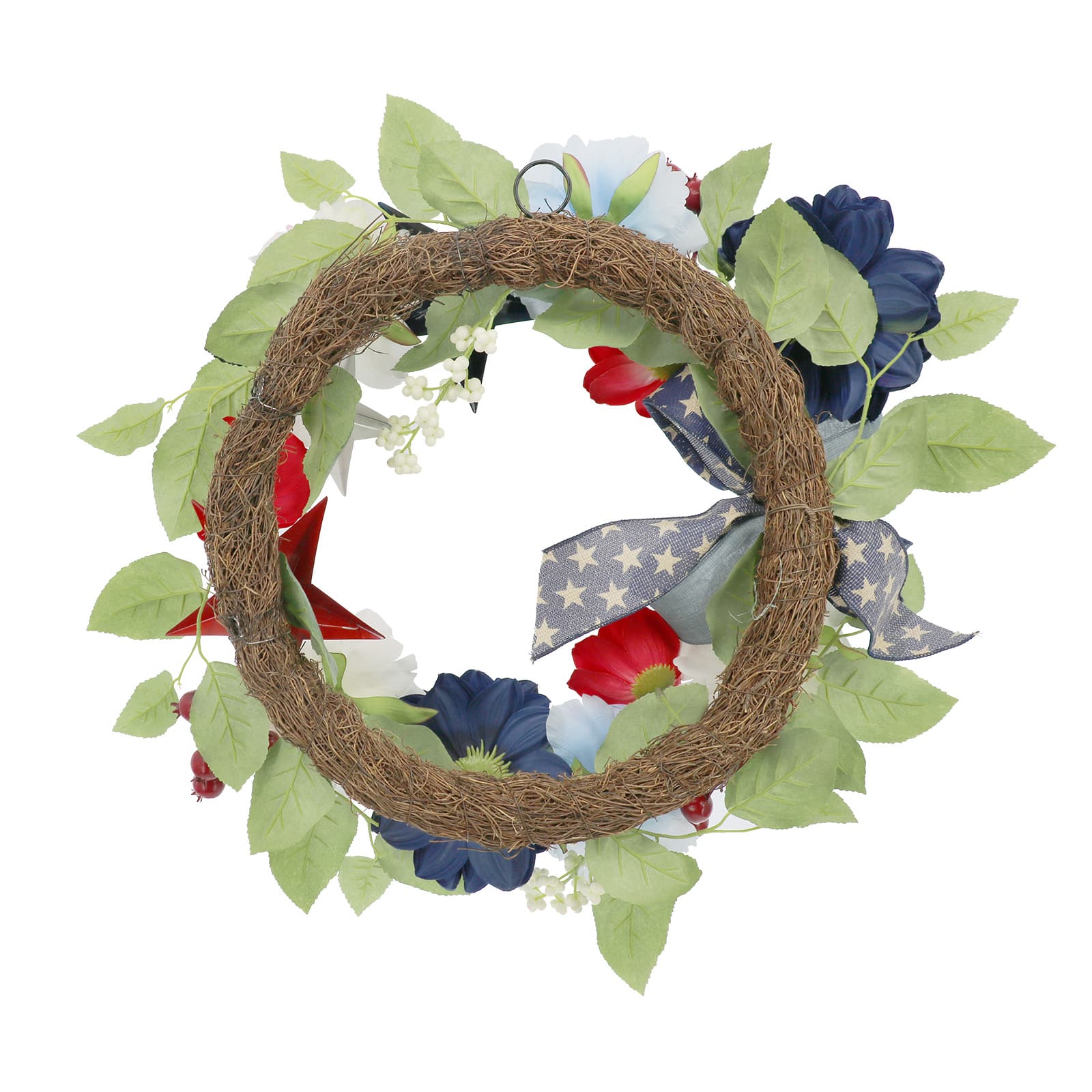 20&#x22; Red, White &#x26; Blue Peony Wreath by Celebrate It&#x2122;